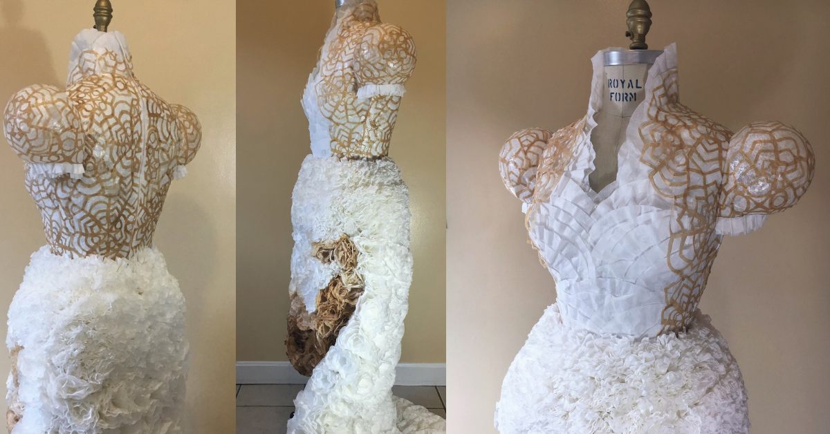 The Coffee Dress is currently on display in Portsmouth, New Hampshire at the 100 Market Gallery for their Winter Fiber Exhibition.
