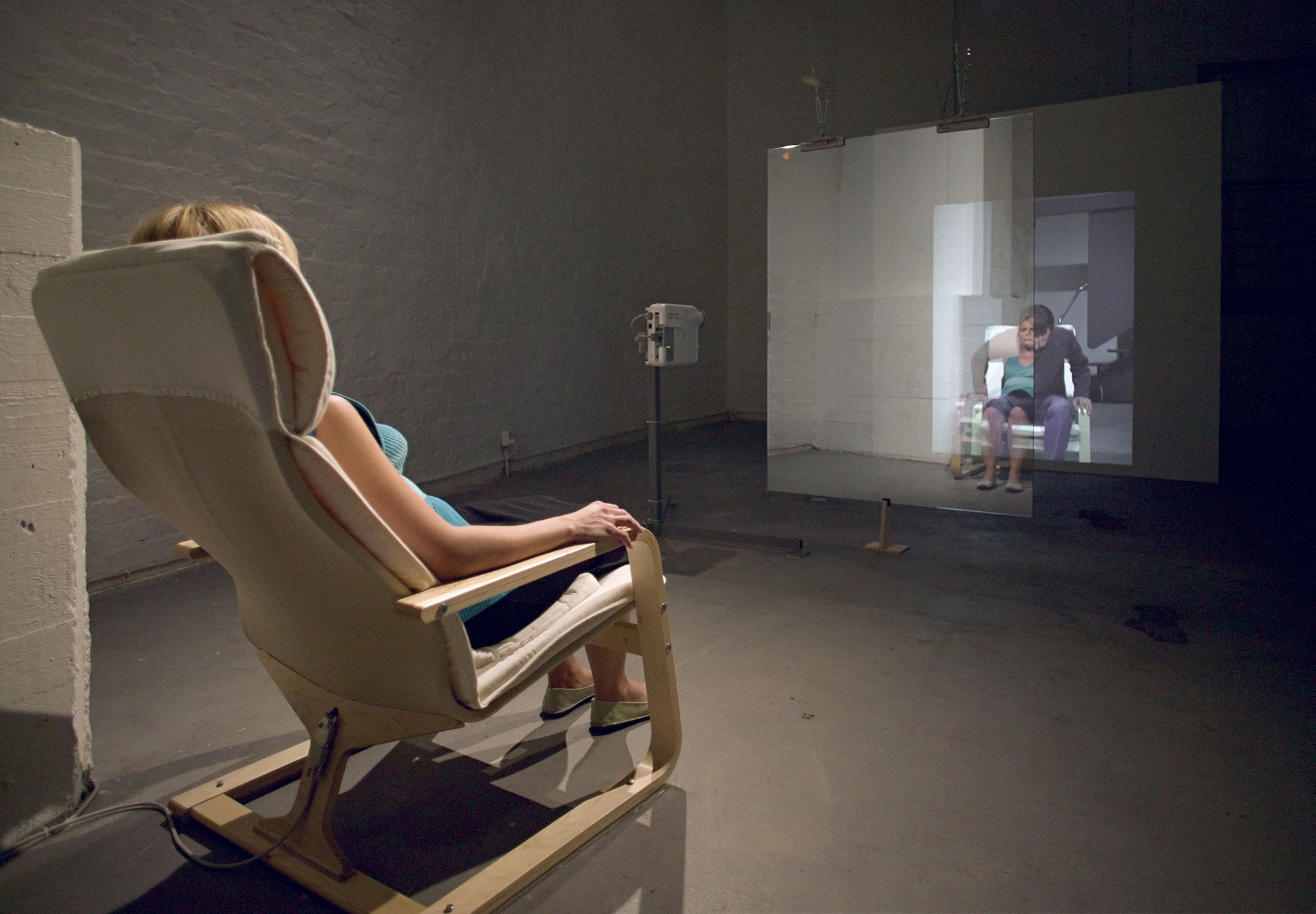 Lauri Astala: Small Spectacle about Encountering , 2005, interactive video installation, installation view (c) Sakari Viika