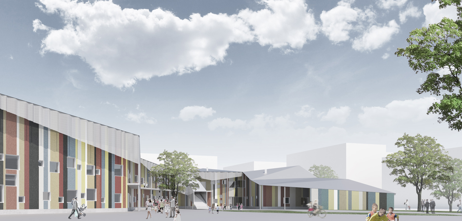 Edit Bajsz / JKMM Achitects: Conceptual drawing of the Kalasatama block house.