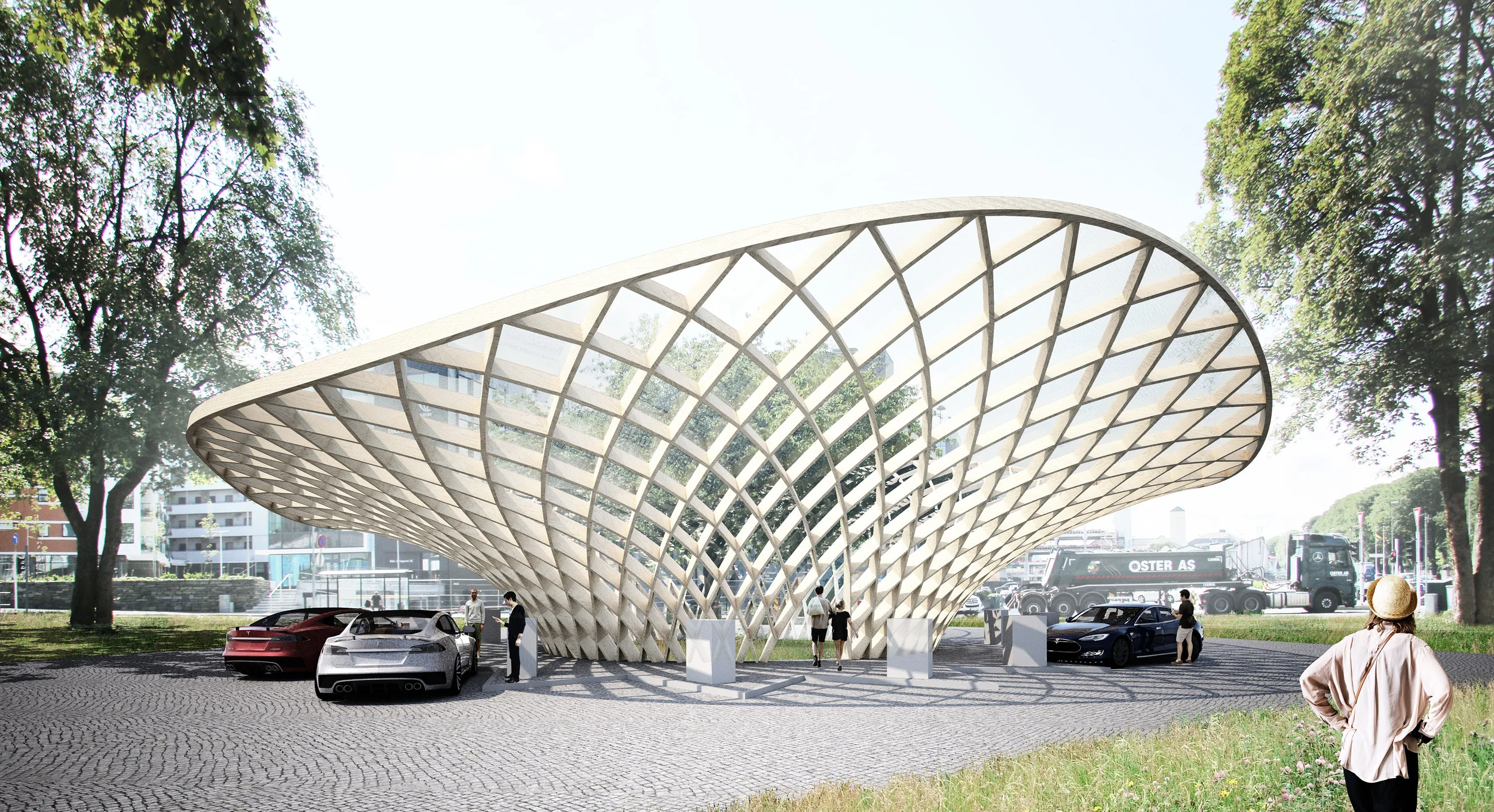 Teemu Seppänen, Auvo Lindroos: Buzz, a charging station for electric cars, 2014.