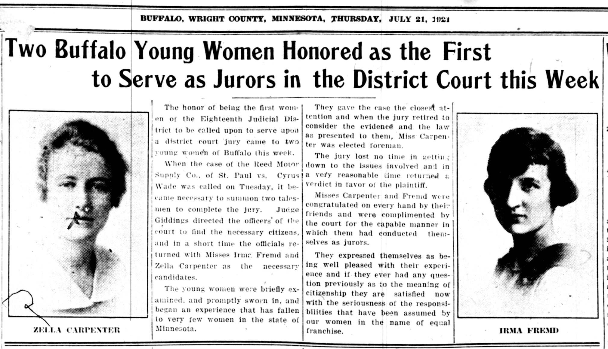 Buffalo Journal, July 21, 1921