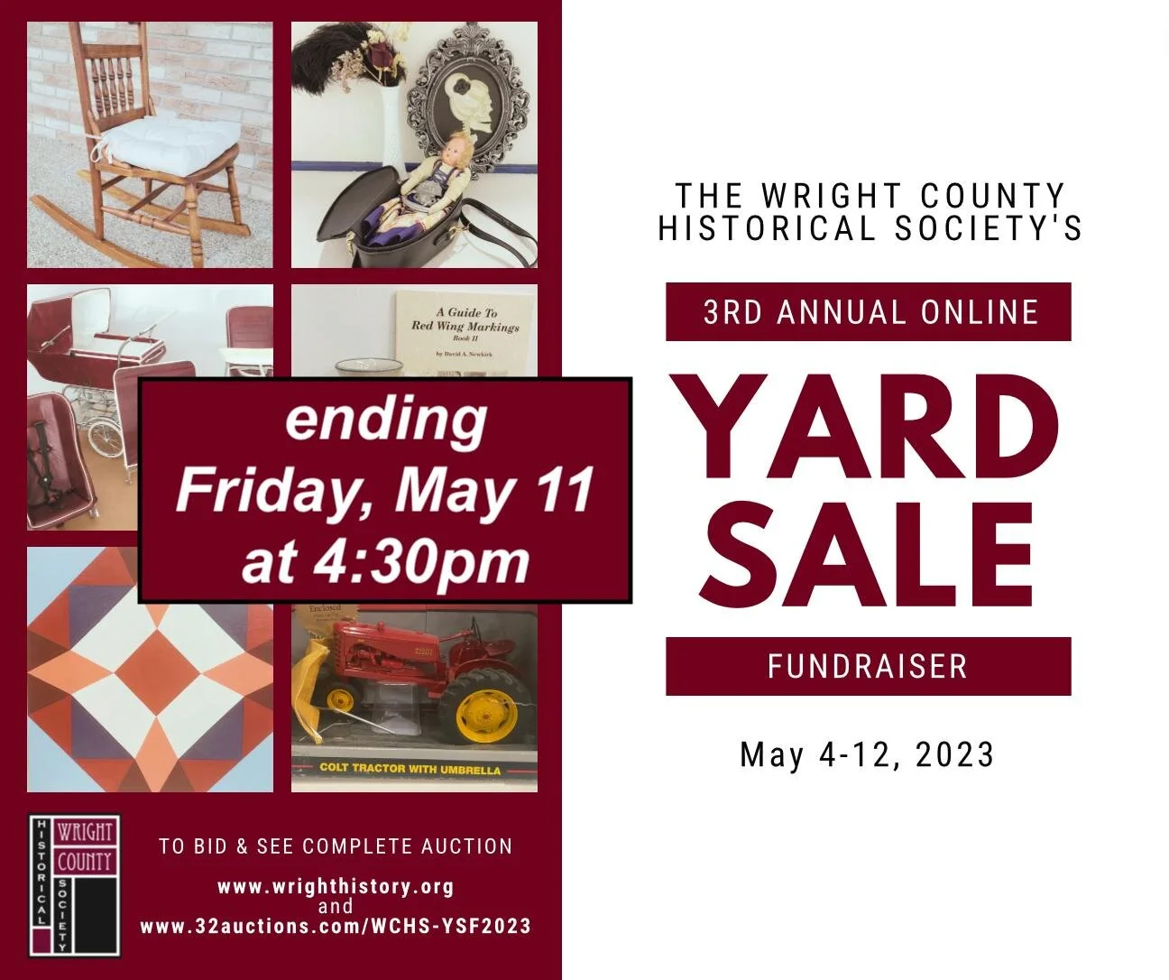 It's almost over! There are only 30 minutes left to make your final bids, including proxy bids, and ensure your, 'can't live without it' items make it to your home.

To review your bids and make more (remember, it's a fundraiser used to provide free 
