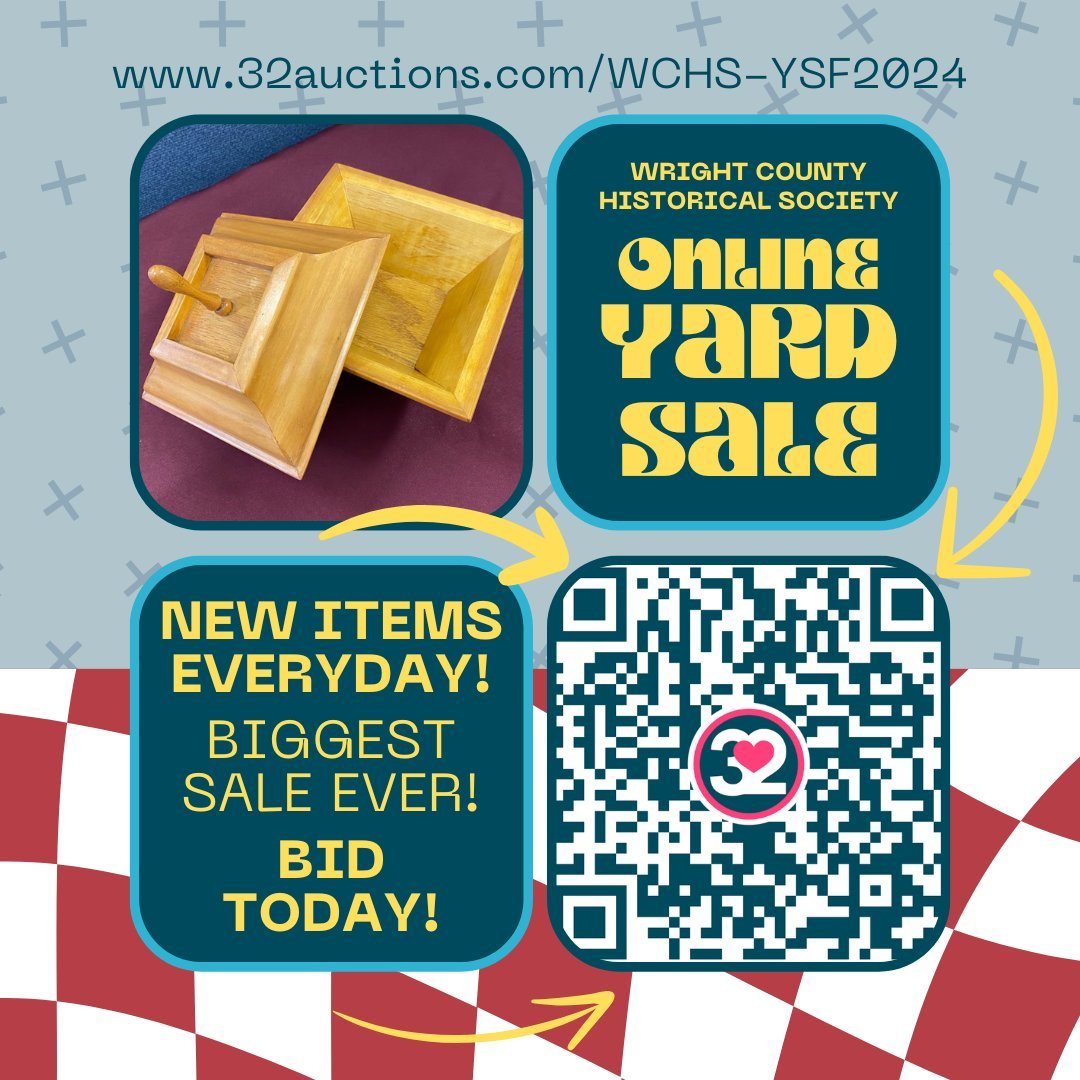 Our online yard sale is turning out to be the biggest yet! We're quickly adding more and more items to keep it going. Scan the QR code, type in your browser the link from the top, or click on the link in the comments and start bidding today. The yard