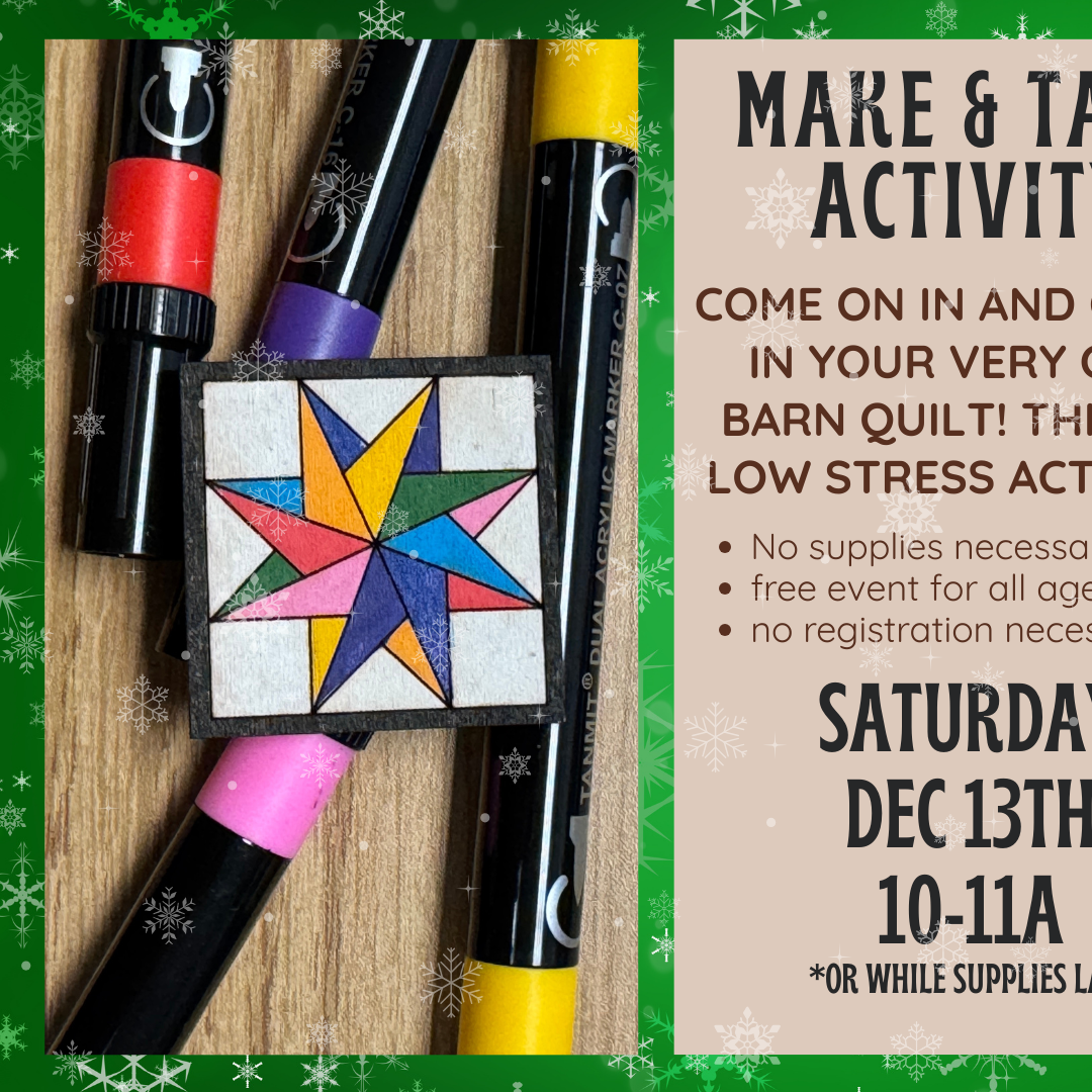 Barn Quilt Coloring Squares Make &amp; Take Activity