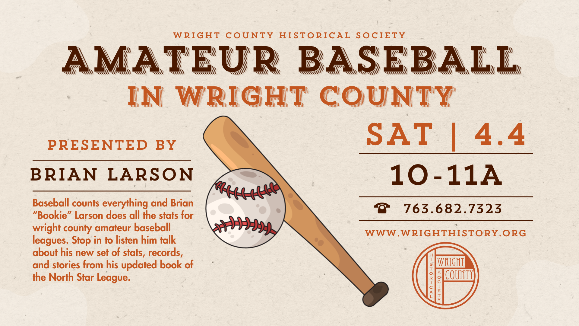 Author Talk: Amateur Baseball in Wright County