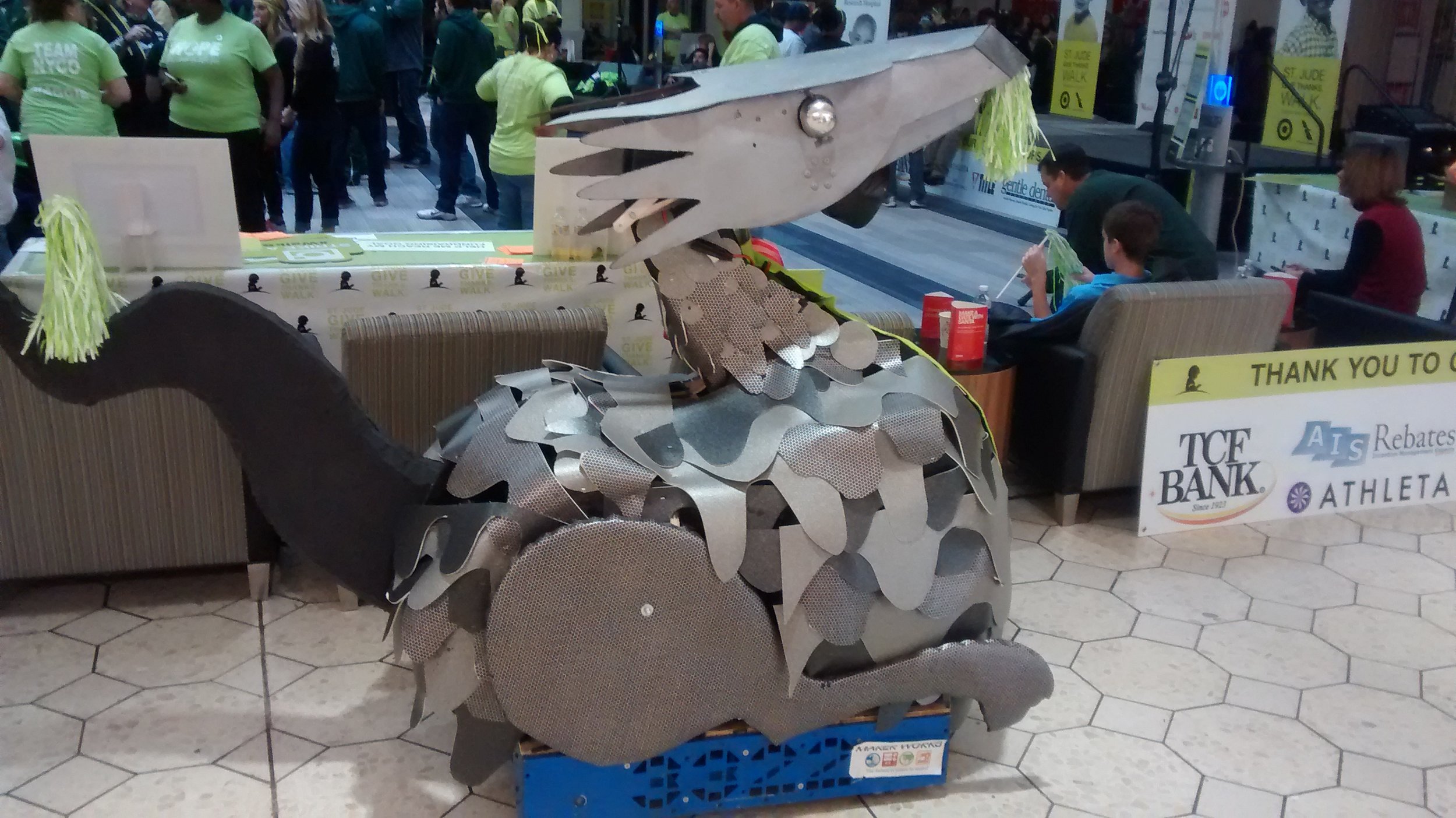 Dragonbot at the 2014 St. Jude's Walk.
