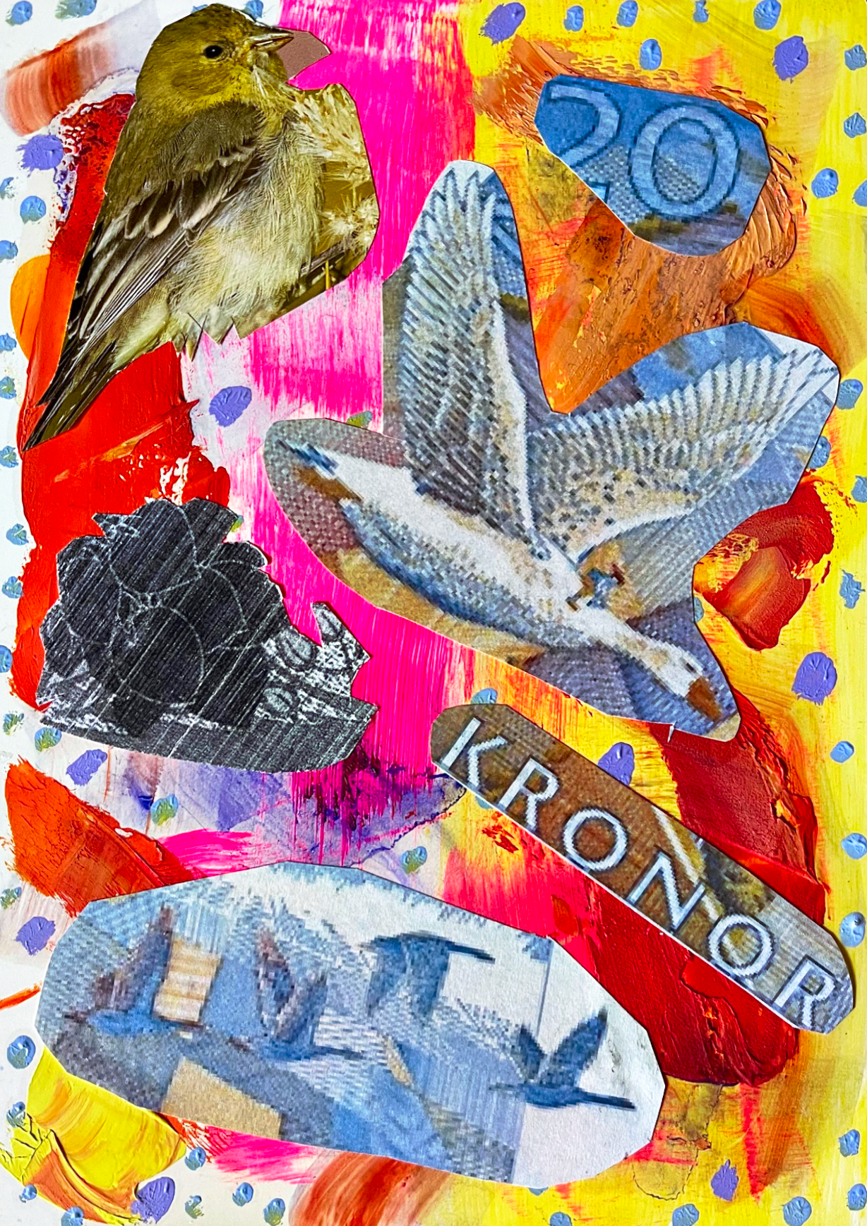 JL_MS_0228_FlyingBirdsWithCurrency_Acrylic&PaperOnClayboard_2026_5x7.png