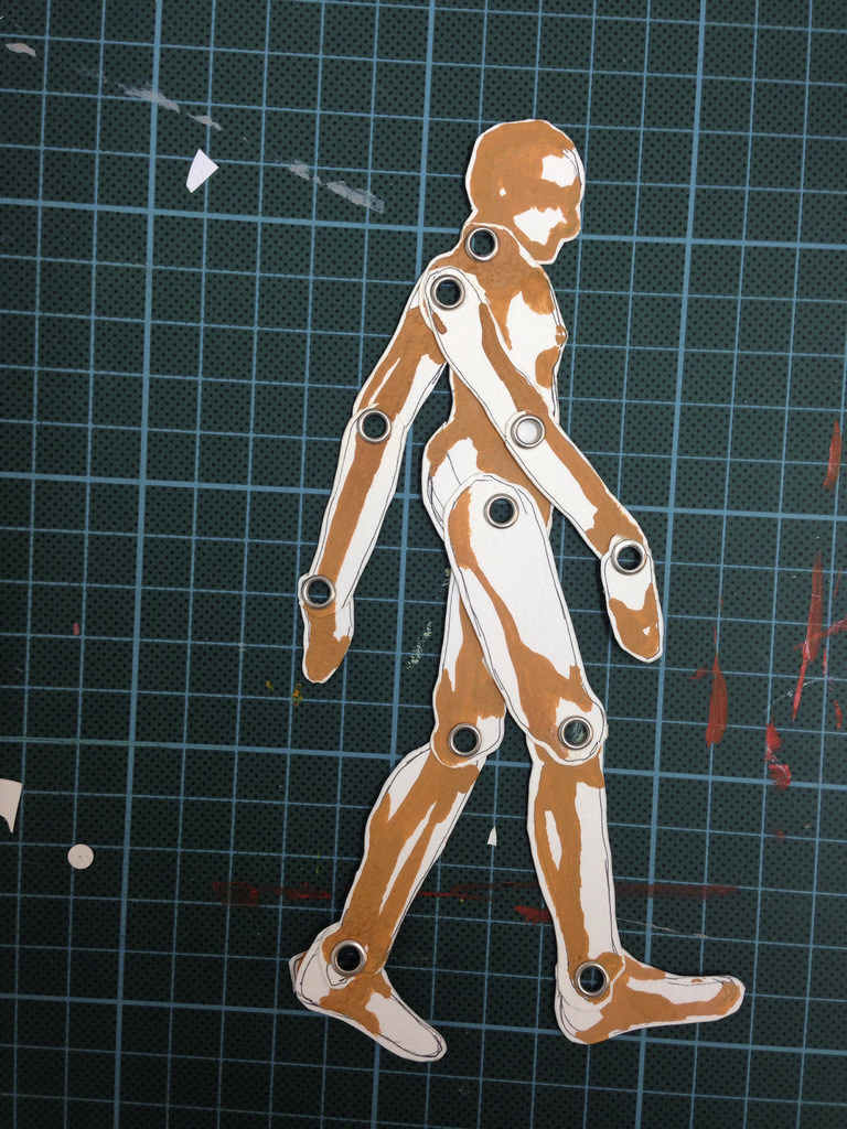 Paper doll. Acrylic on Paper, 2014