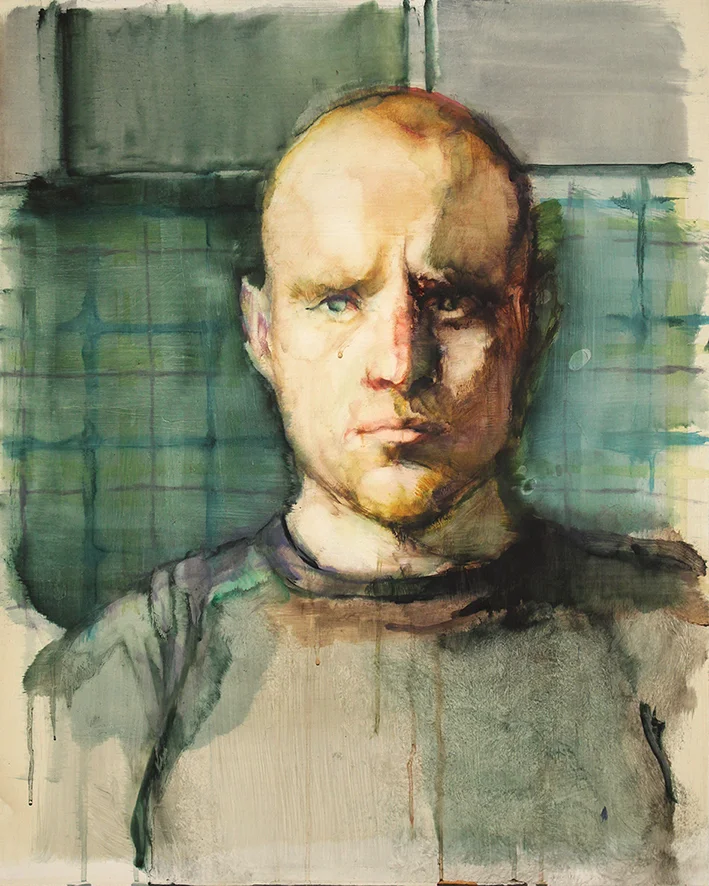 Tobias Upright. Oil on wood, 40 x 50 cm, 2018