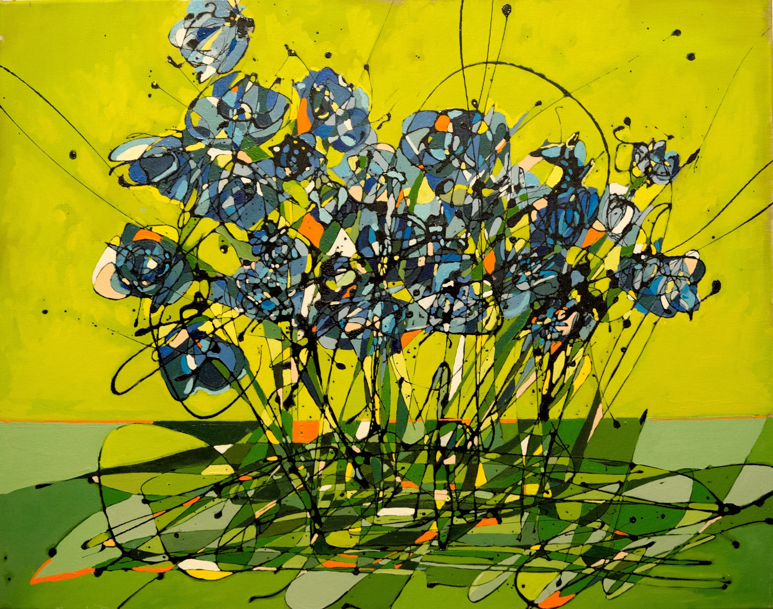 Hays Blinckmann, I Never Promised You A Rose Garden , 22" x 28", oil, enamel on canvas