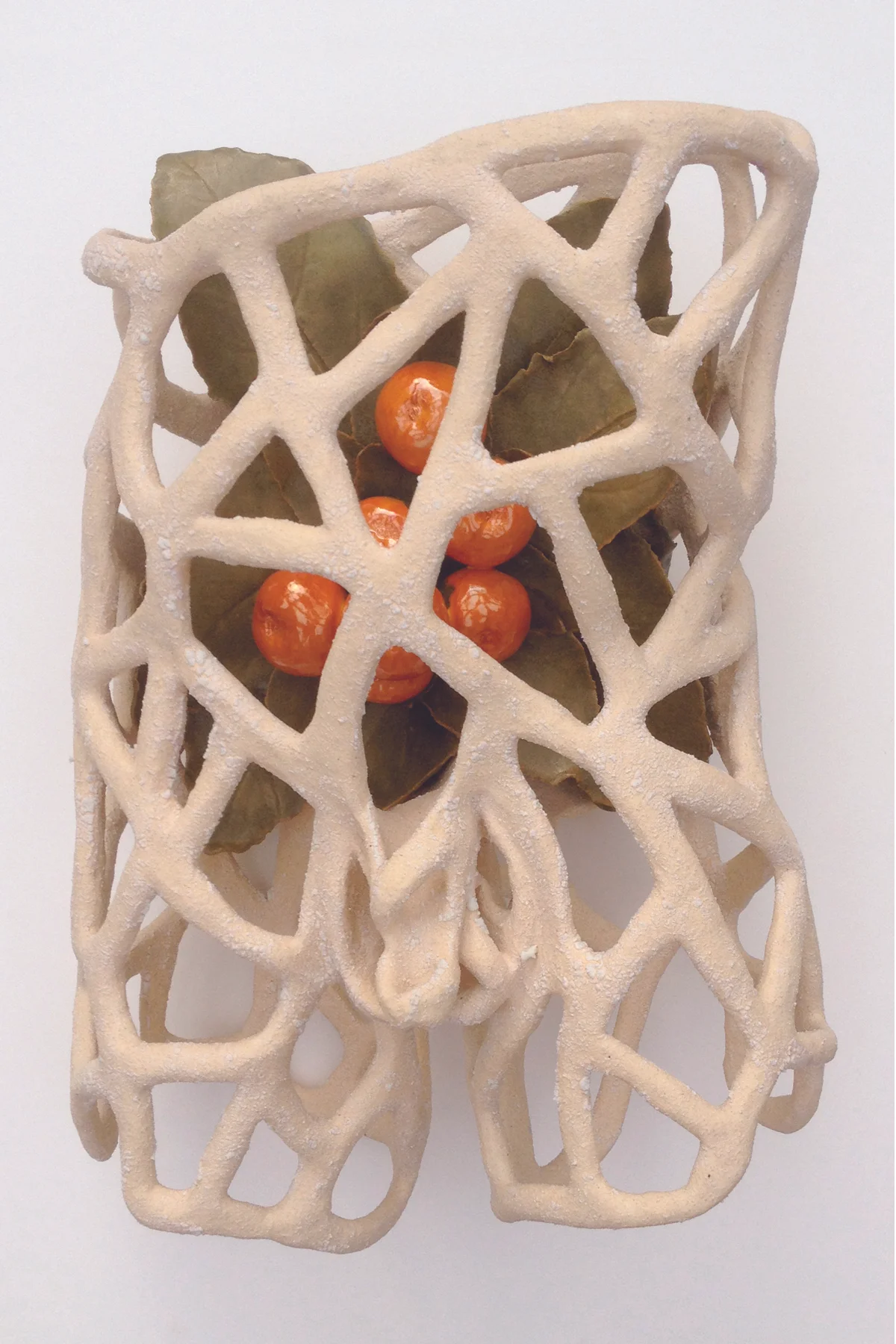 Bradley Sabin, Male Torso with Fruit, 22” x 14" x 10”, ceramic