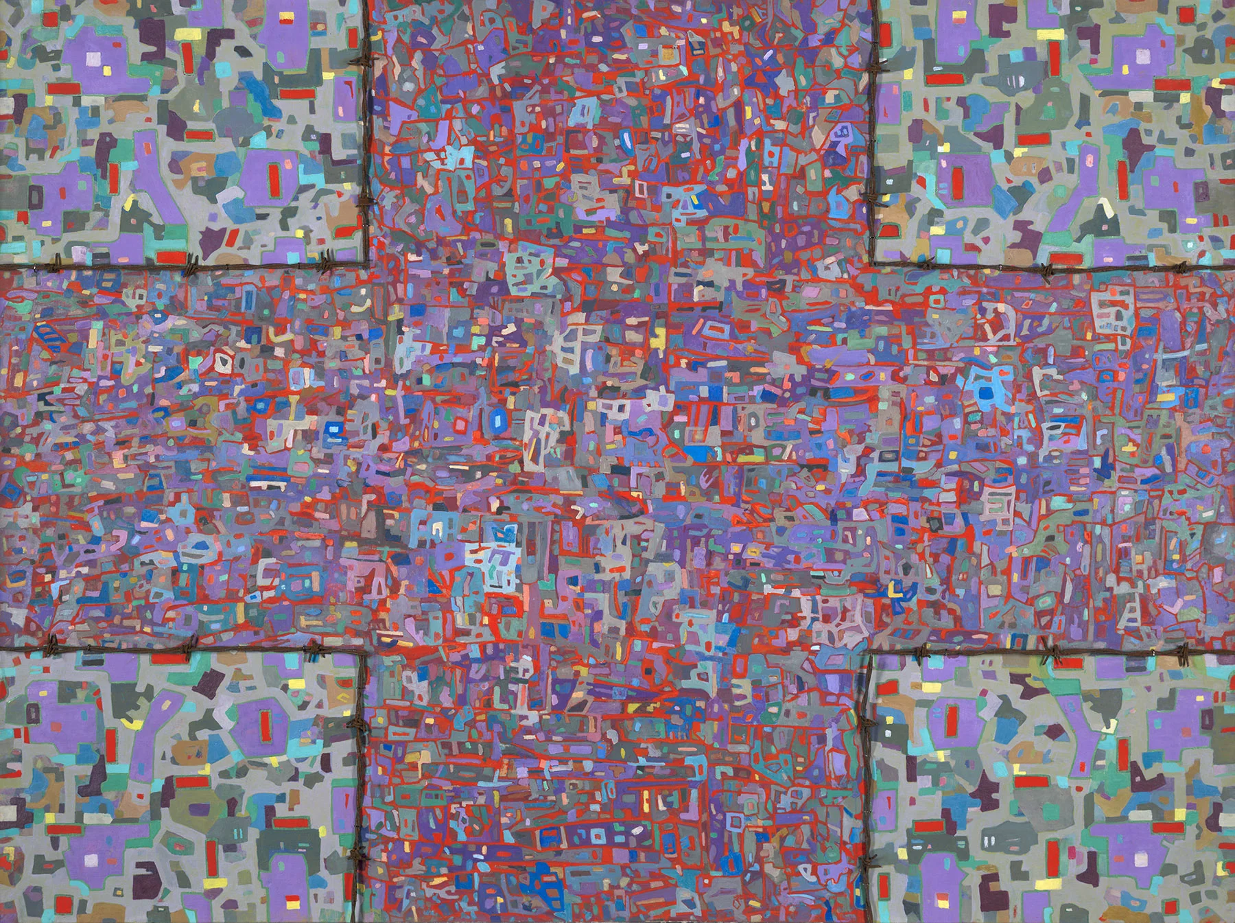 Coco Eriksen, Favelas - Gated Community , 36” x 46” 