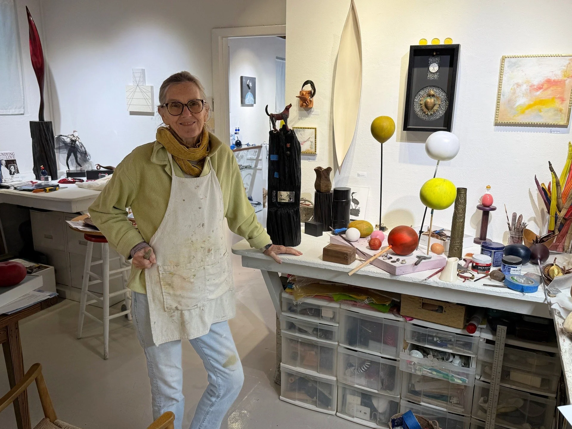 HH Studio before and during February's Walk on White with artist Frankie Slaughter and her family.