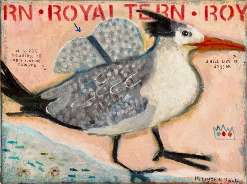 The Birds of Summer have landed. 
Works by Melinda K. Hall, oil on canvas. 
.
.
.
#keywestgallery #sanderling #royaltern #birding #melindakhall