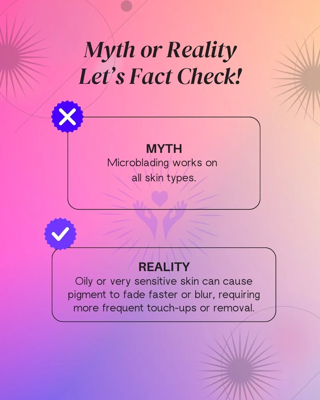 Myth-Busting Time! 🧐

Not all brows are created equal! Microblading results can vary depending on your skin type. Oily or sensitive skin may need more frequent touch-ups to keep your brows looking flawless. Understanding how your skin reacts is key 