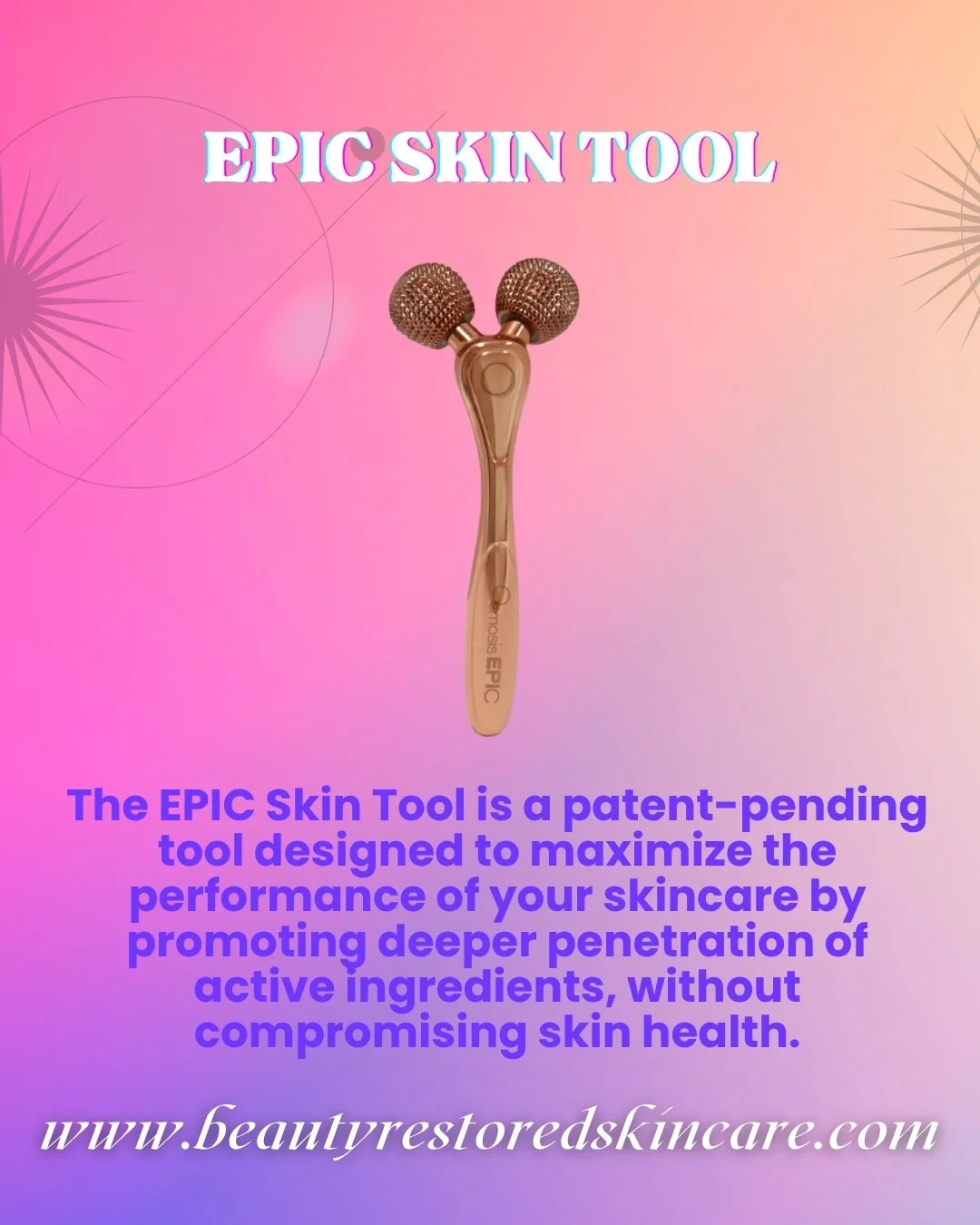 ✨ Meet your skin&rsquo;s new secret weapon! ✨

The EPIC Skin Tool helps boost your skincare routine by enhancing absorption, improving texture, and supporting overall skin rejuvenation. Use it with your favorite serums or moisturizers to unlock that 