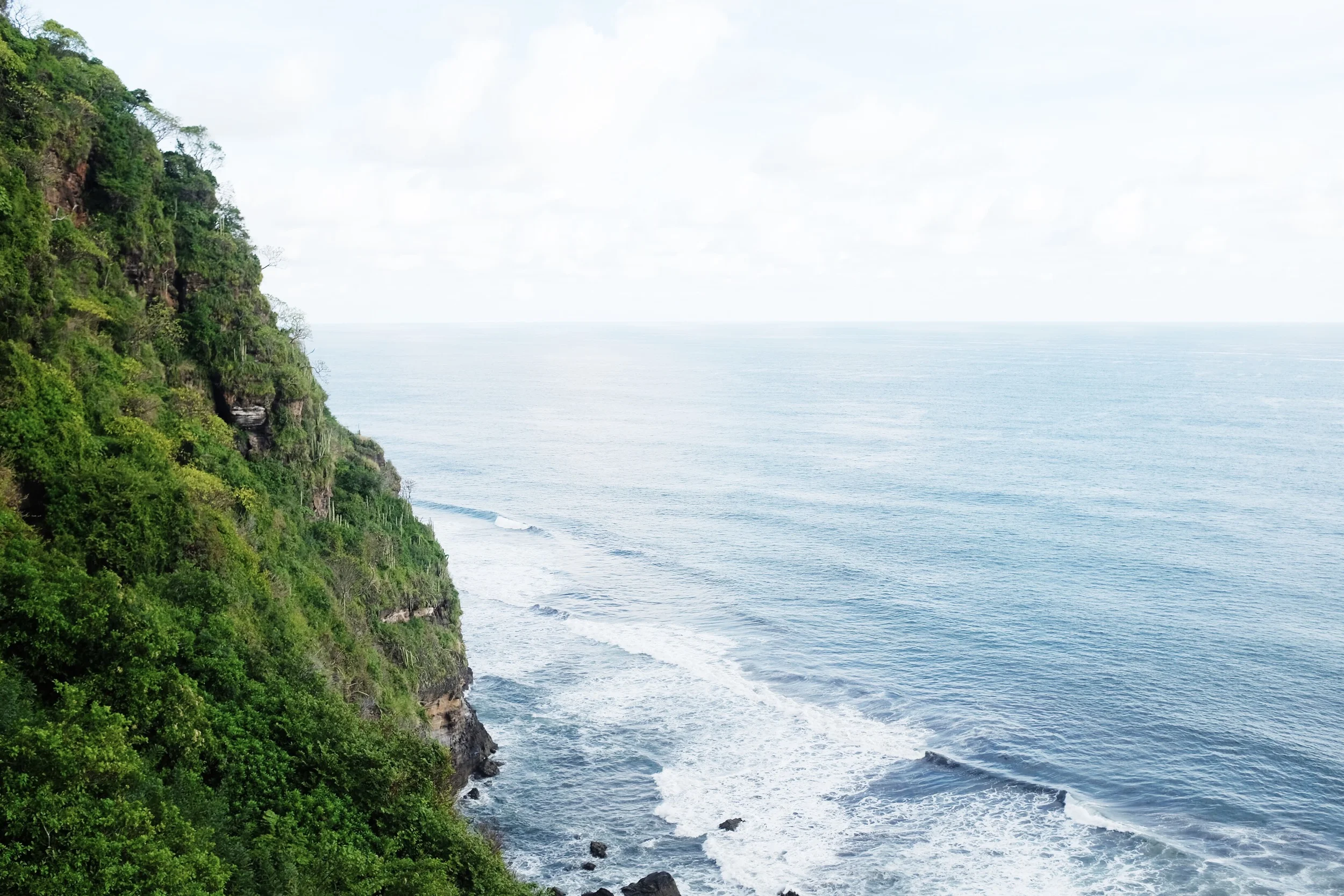 The view from the major highway, El Litoral. The highway is reminiscent of the Pacific Highway 1 and runs along the coast of El Salvador. 