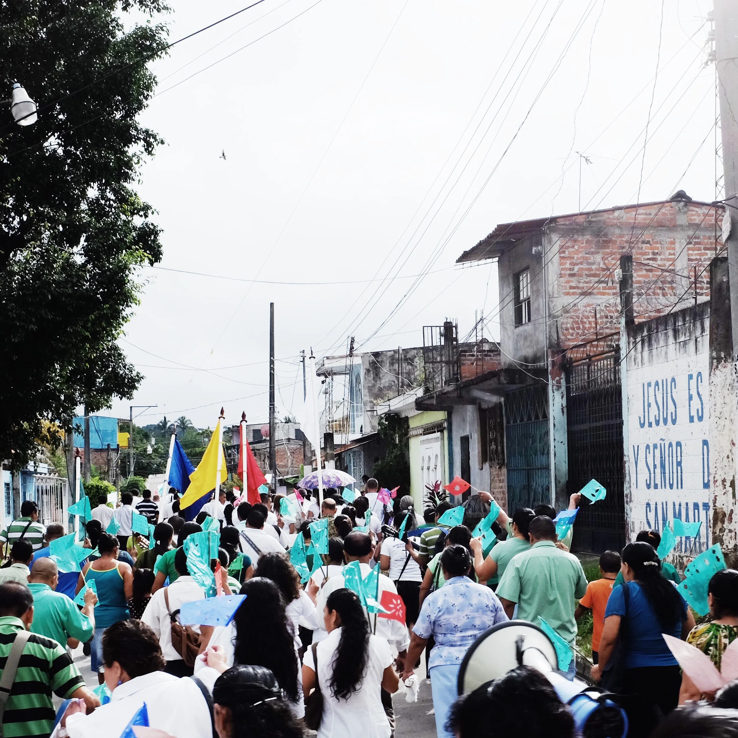A welcomed traffic jam that came in the form of a community celebration.