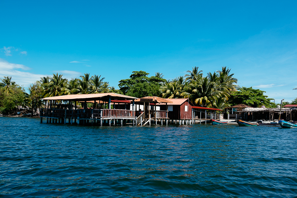 We'd worked up quite an appetite, so we headed to Isla la Pirraya, a small fishing village with a community-run restaurant on the water. 