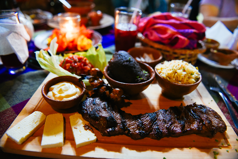 We stopped for lunch at Jardin de Celeste, and I had what was most certainly in my top five meals of ALL TIME. Grilled steak, local cheese, rice, refried beans that SERIOUSLY WERE LIFE ALTERING, fresh salsa, and aioli. I died and went to heaven while eating this, and then I wandered around the gardens. 