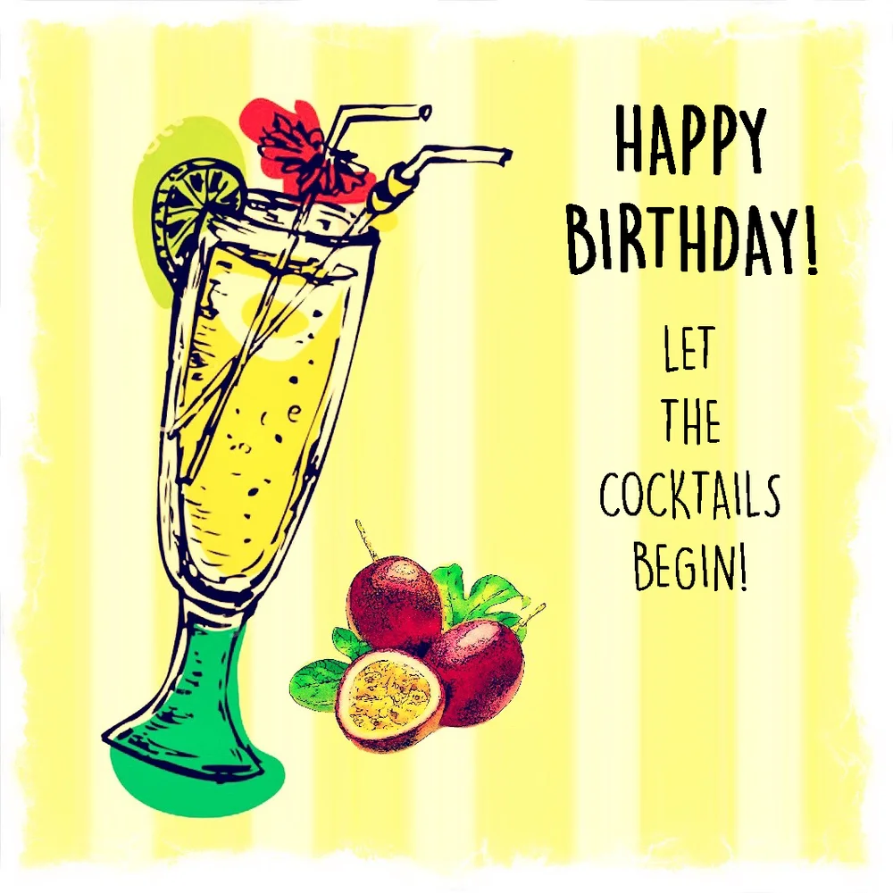 Happy Birthday Let The Cocktails Begin C 555 Paperlove Boutique