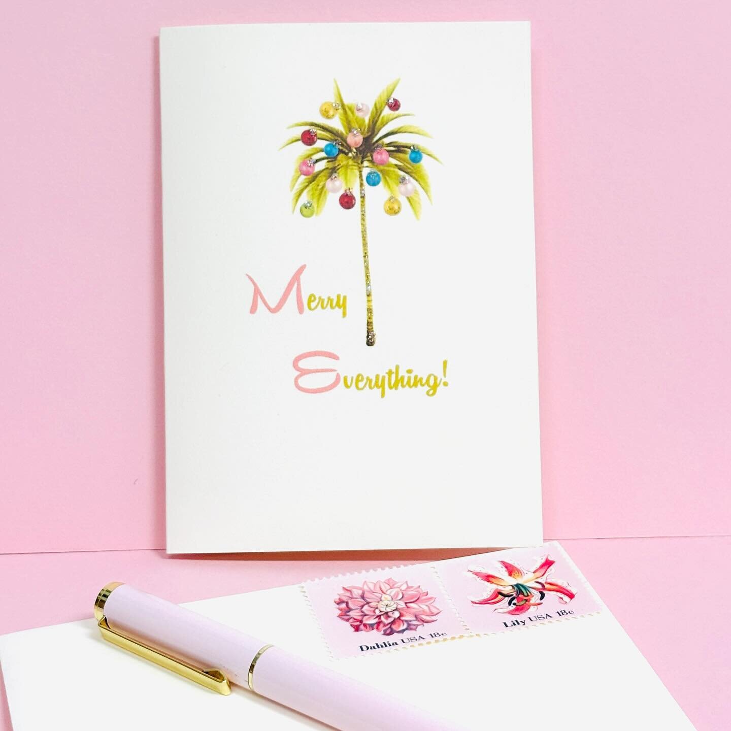 Hard to believe it's almost this time of year again! 🌴 Keeping it simple.  #holidaycards #sendacardnotjustatext 🎄