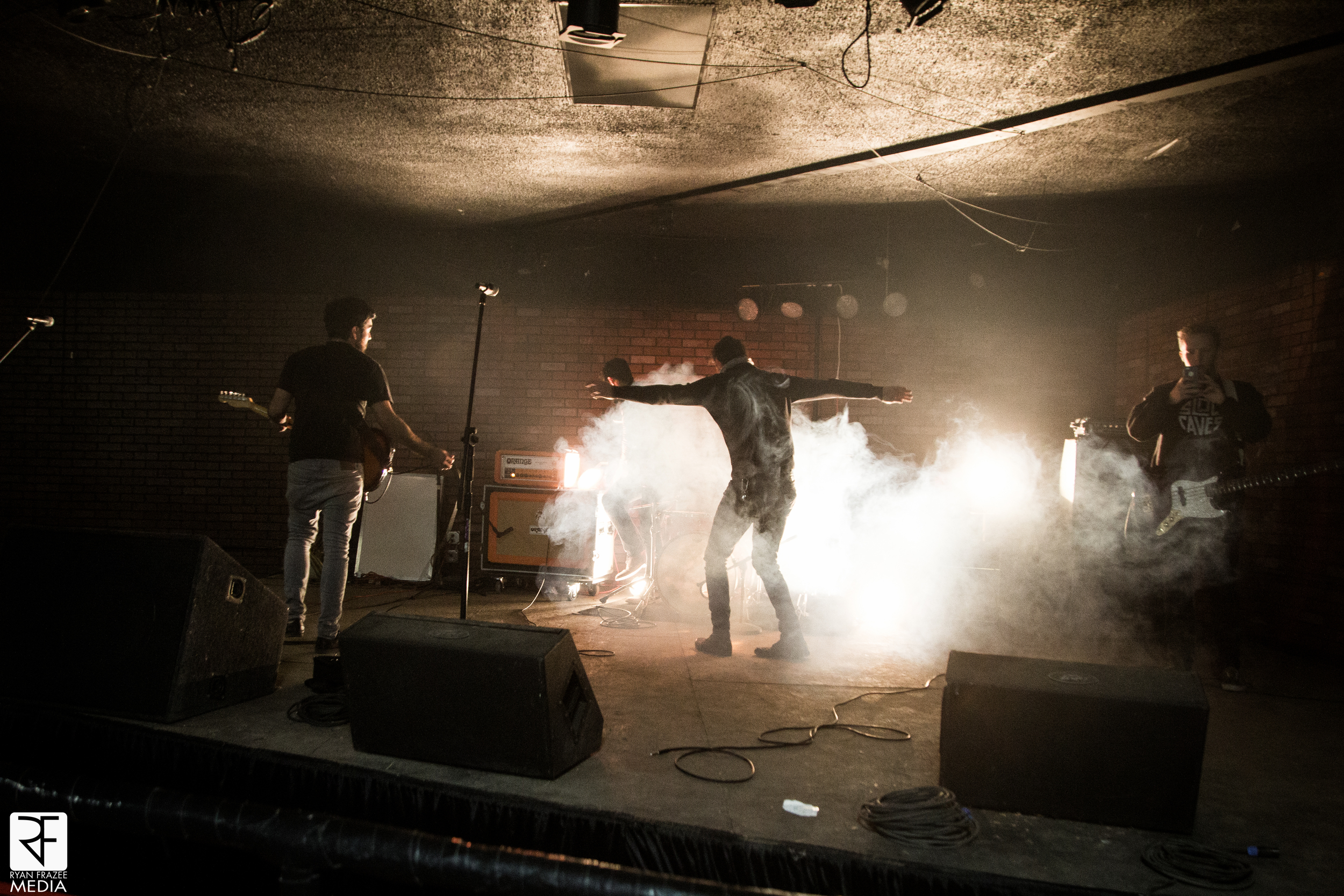  Brian having some fun in the smoke during sound check 