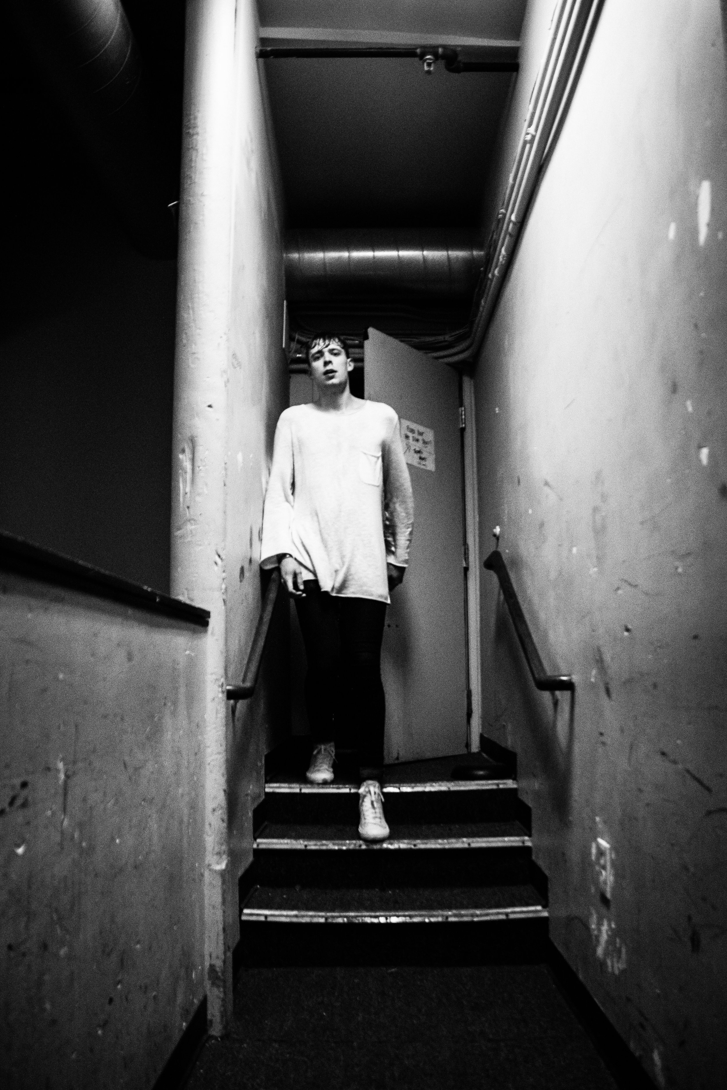  Tj Wessel walking off stage after a show at the Marquis Theater. I dig the expression and body language.&nbsp; 