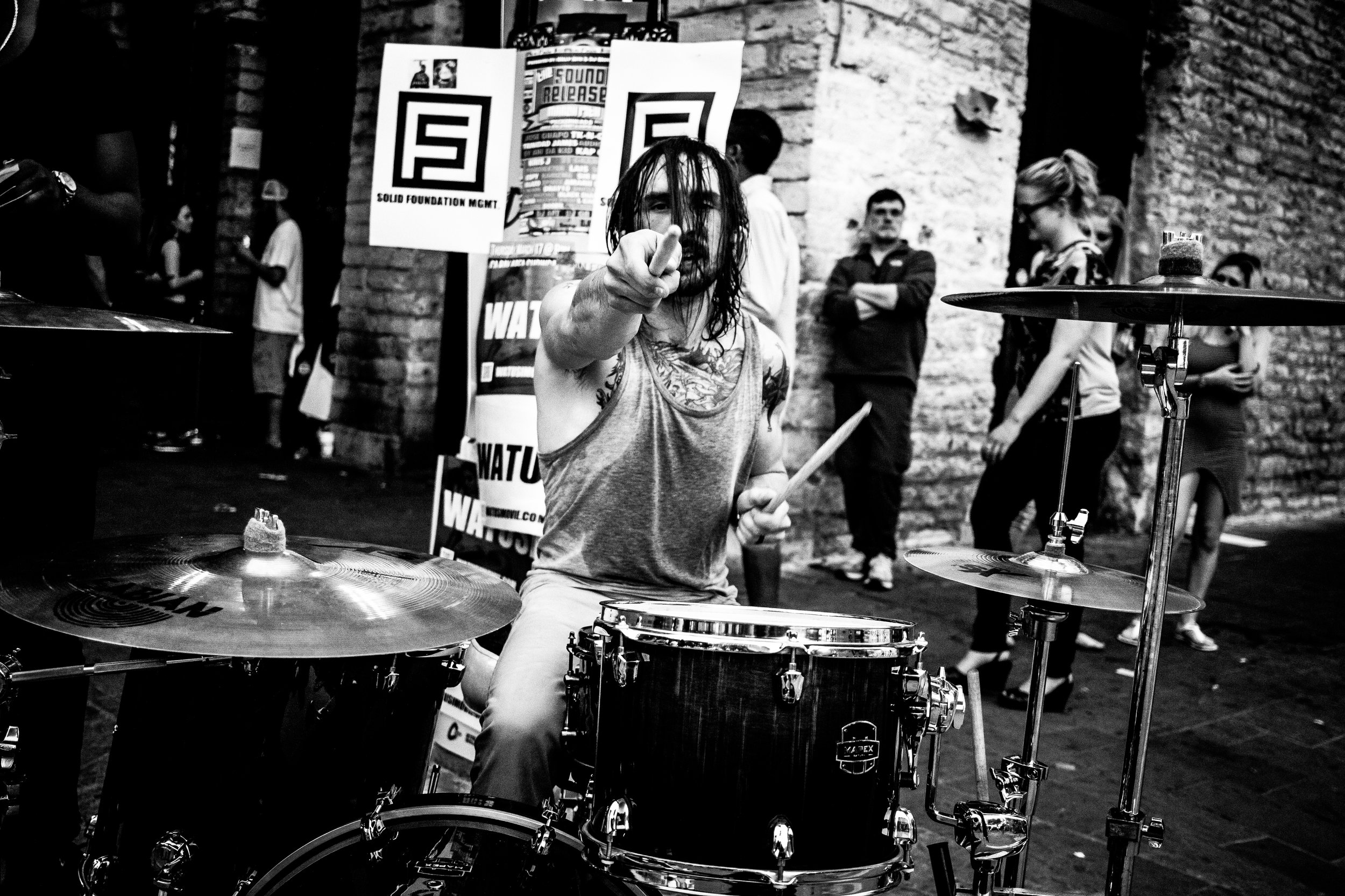  The streets of SXSW are insane and packed with people 24/7. I had some time to walk around and shot this photo of a street drummer. I love this shot but it never got shared.&nbsp; 