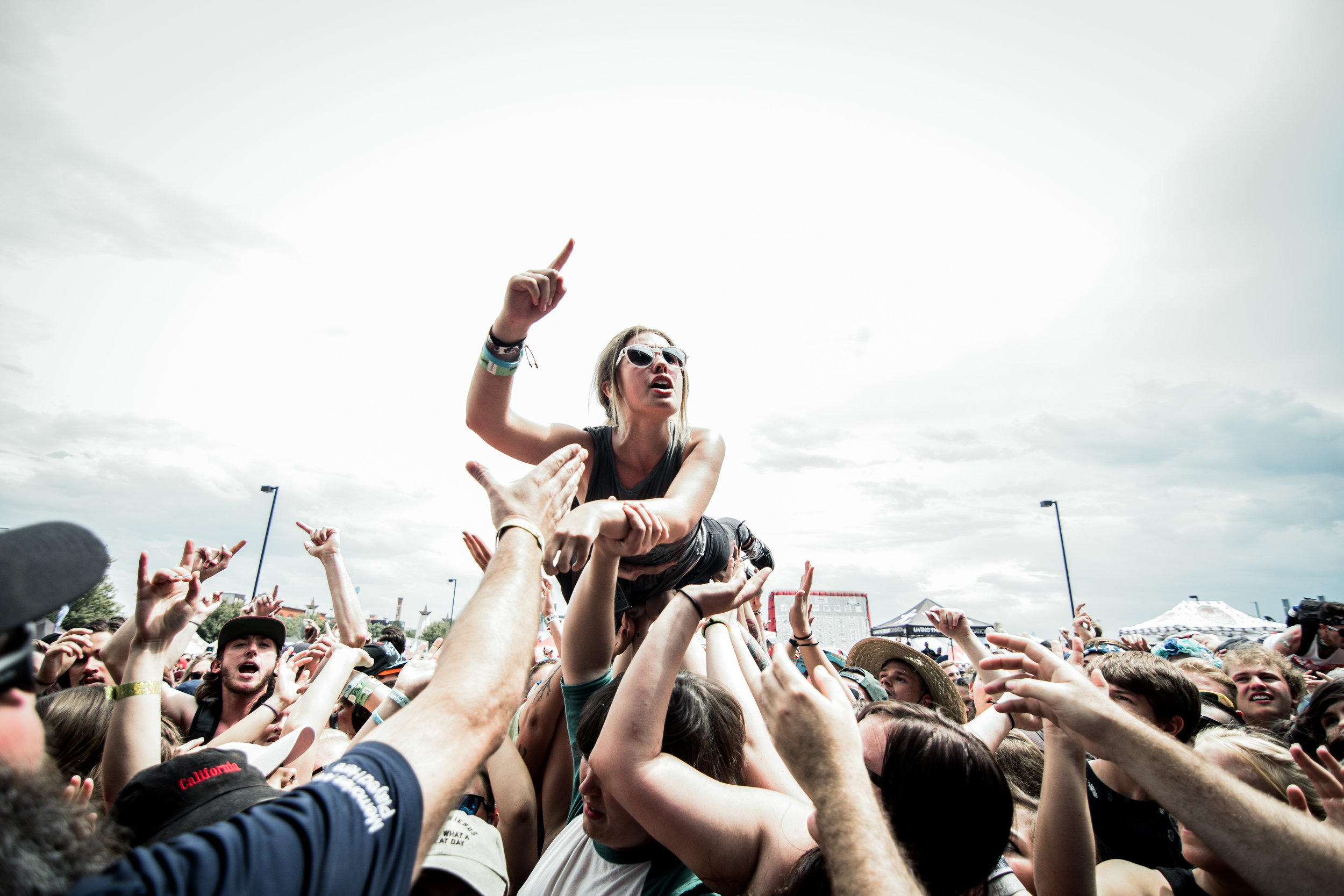  Crowd surfer at Warped. Thanks to Facebook, I was able to find who this chick was and send her the photo.&nbsp; 