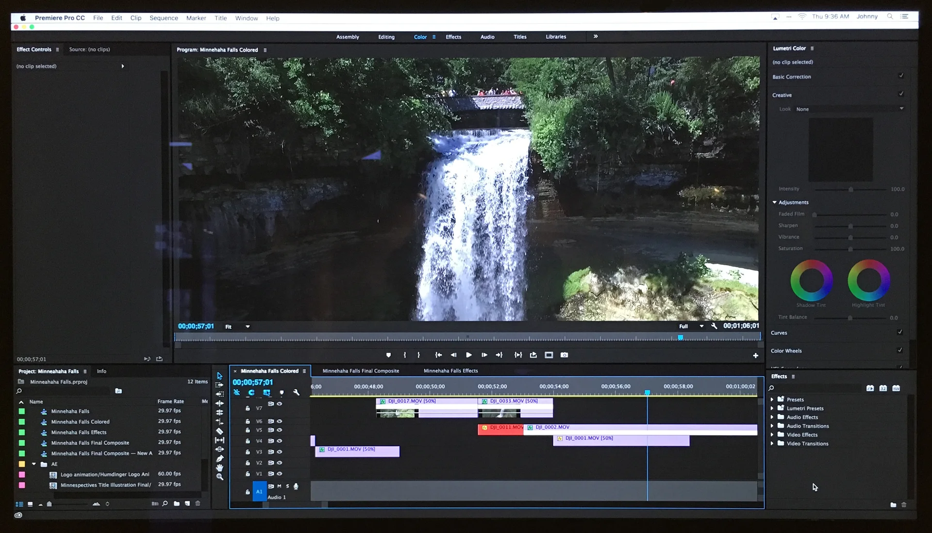 A peek into the magic that happens behind the scenes—coloring and editing the footage, clip by clip.