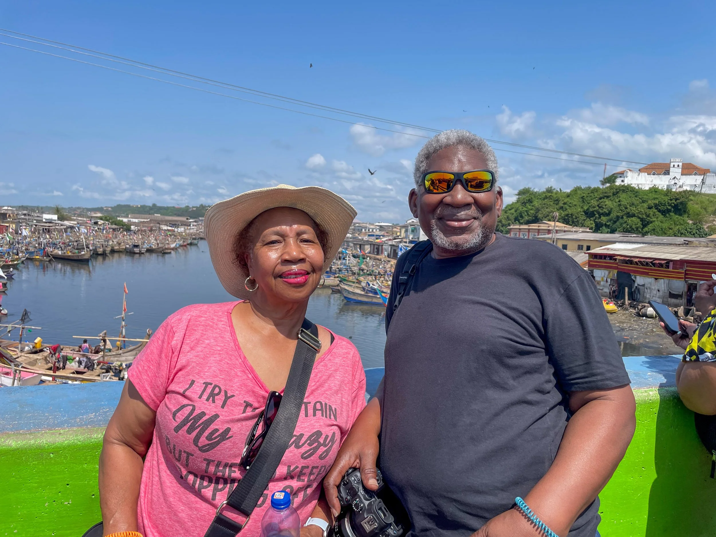 On the bridge in Elmina village