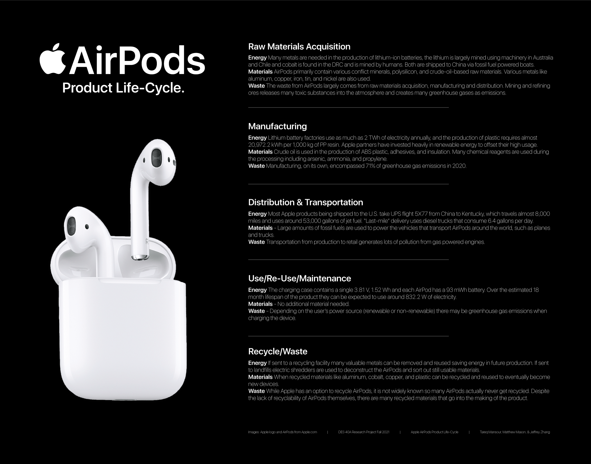 Apple AirPods — Design Life-Cycle