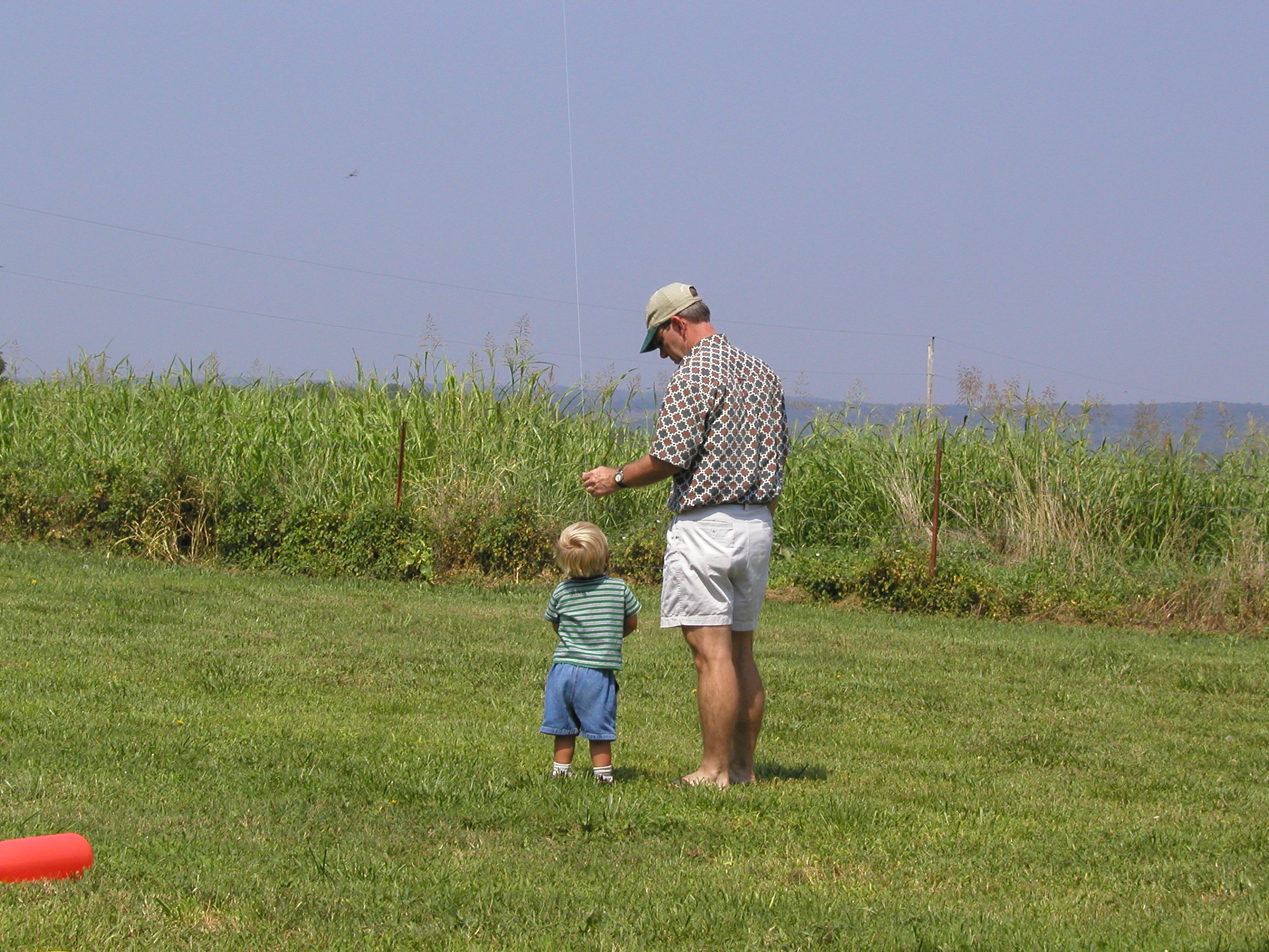 Flying a kite with my namesake in Missouri.