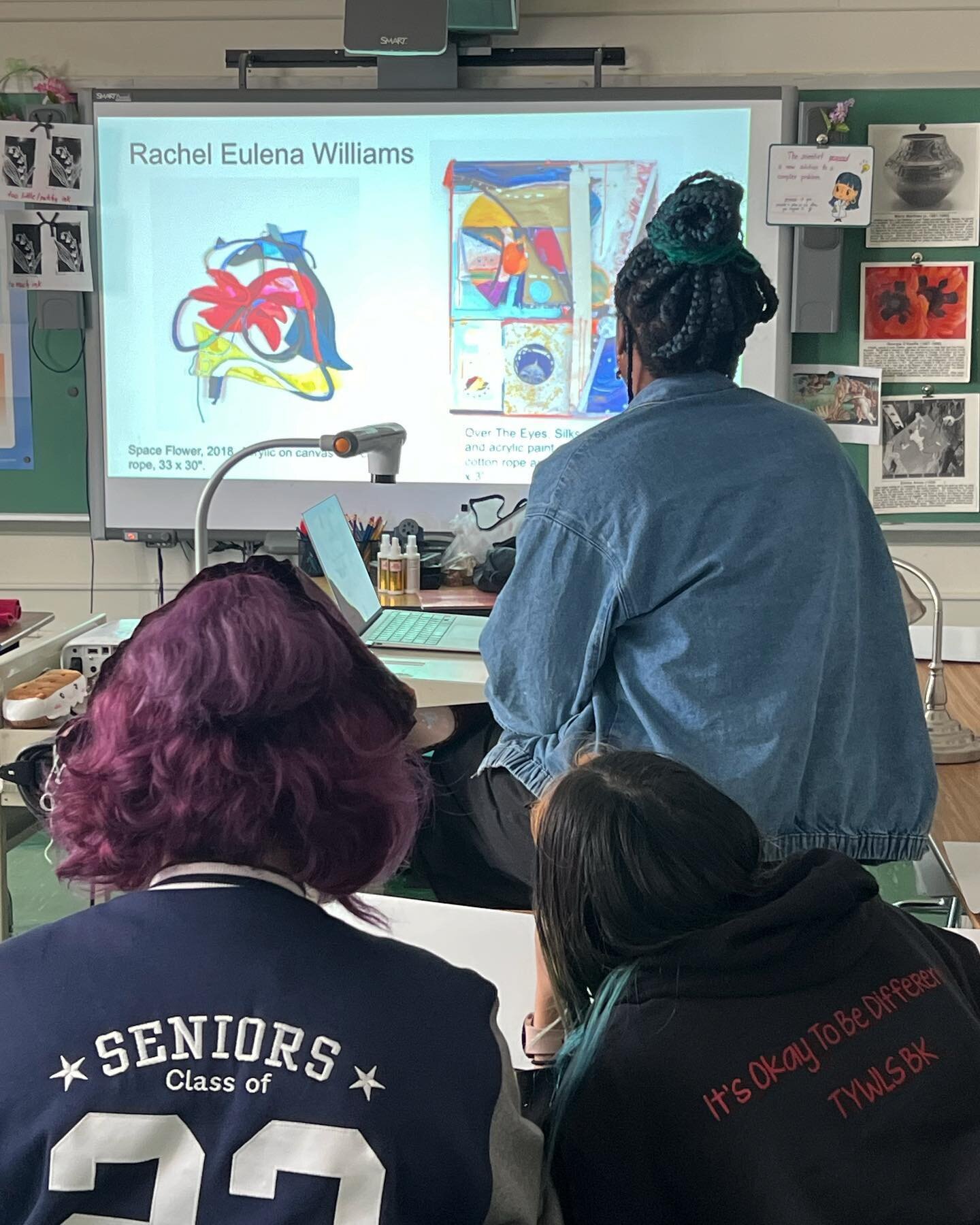 We were so happy to continue our first Wide Rainbow micro artist residency with Brooklyn based artist Rachel Eulena Williams ( @rae_eulena ) and The Young Women&rsquo;s Leadership School of Brooklyn ( @twylsbrooklynofficial ) last week on TWYLS&rsquo
