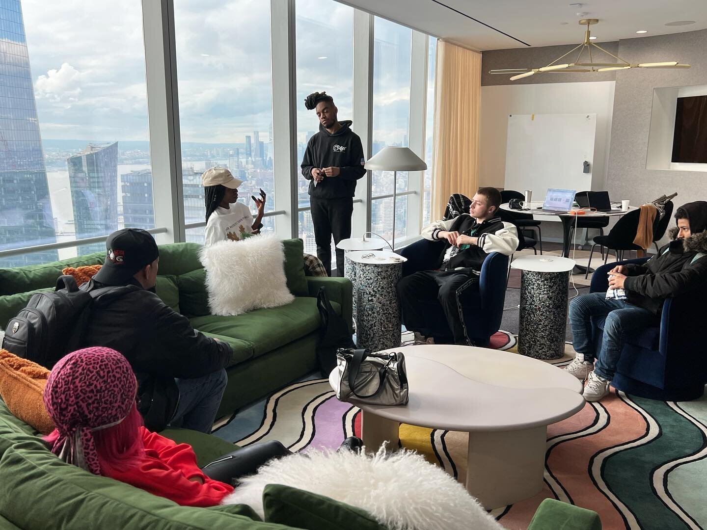 Love Uffot is a multitalented artist and Integrated Creative Producer living and working in New York City. Their work is expansive and dynamic and it was an honor to visit their space. 

Arriving at Spotify HQ we were greeted by Love and toured the i