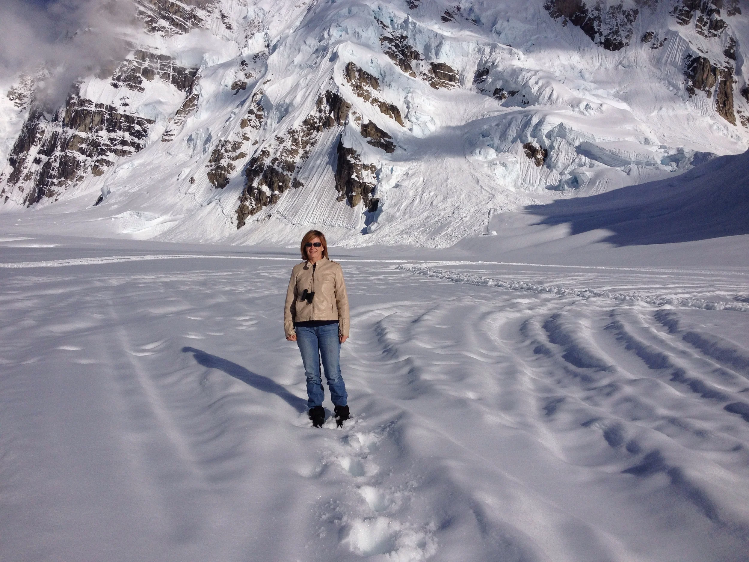 We took a place ride and landed on a glacier!
