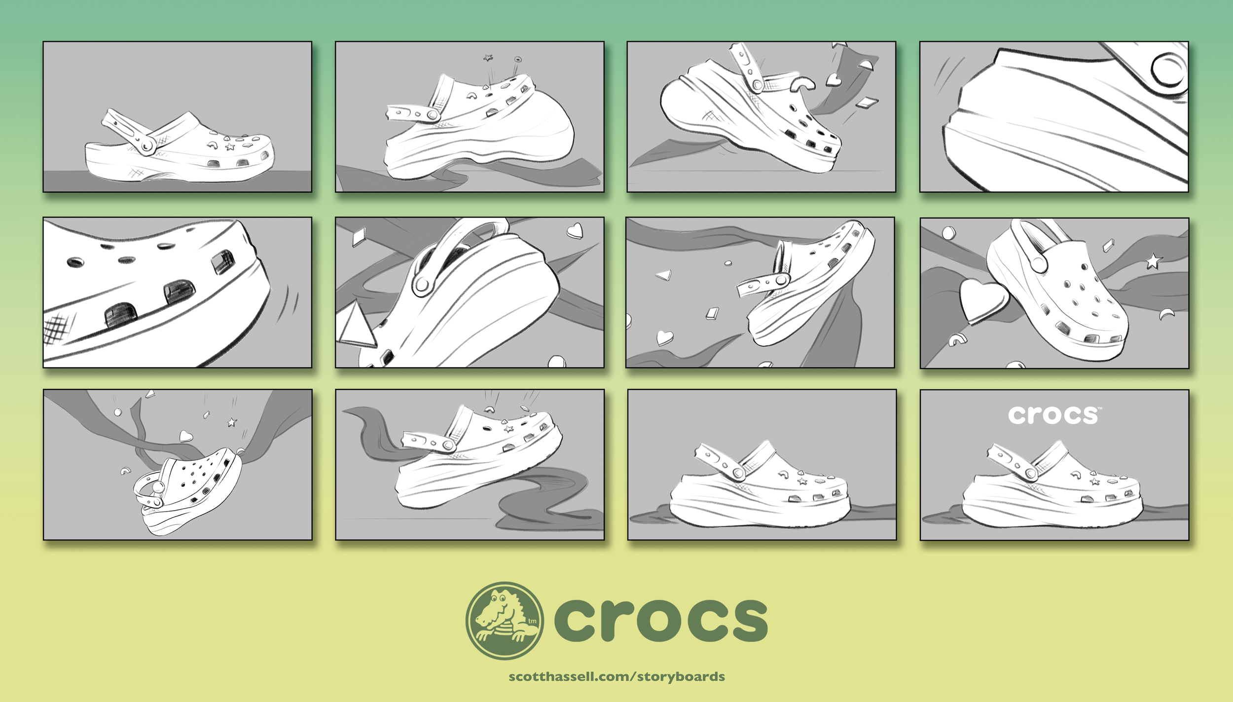 Crocs Clog storyboards
