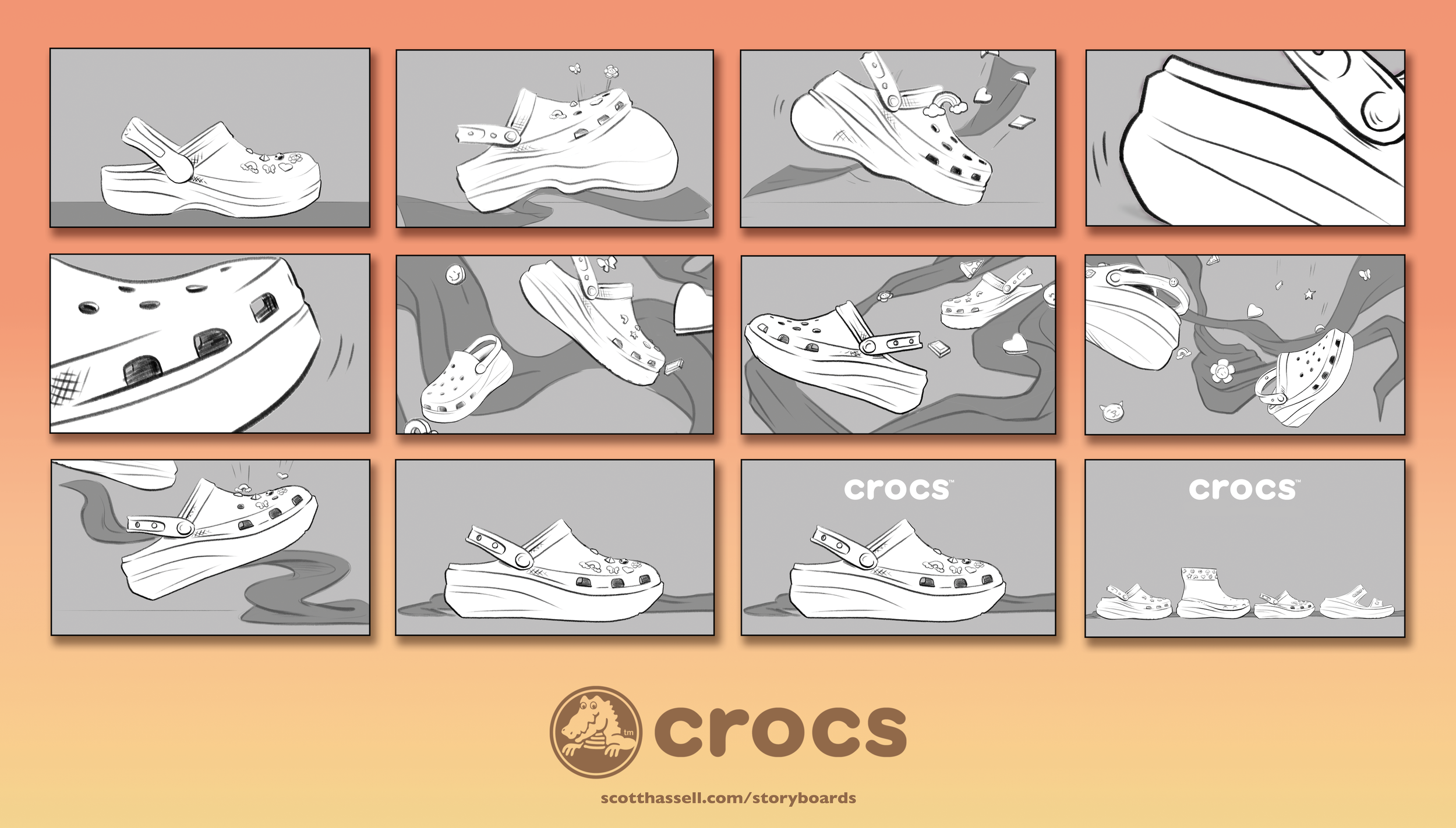 Crocs Cutie storyboards