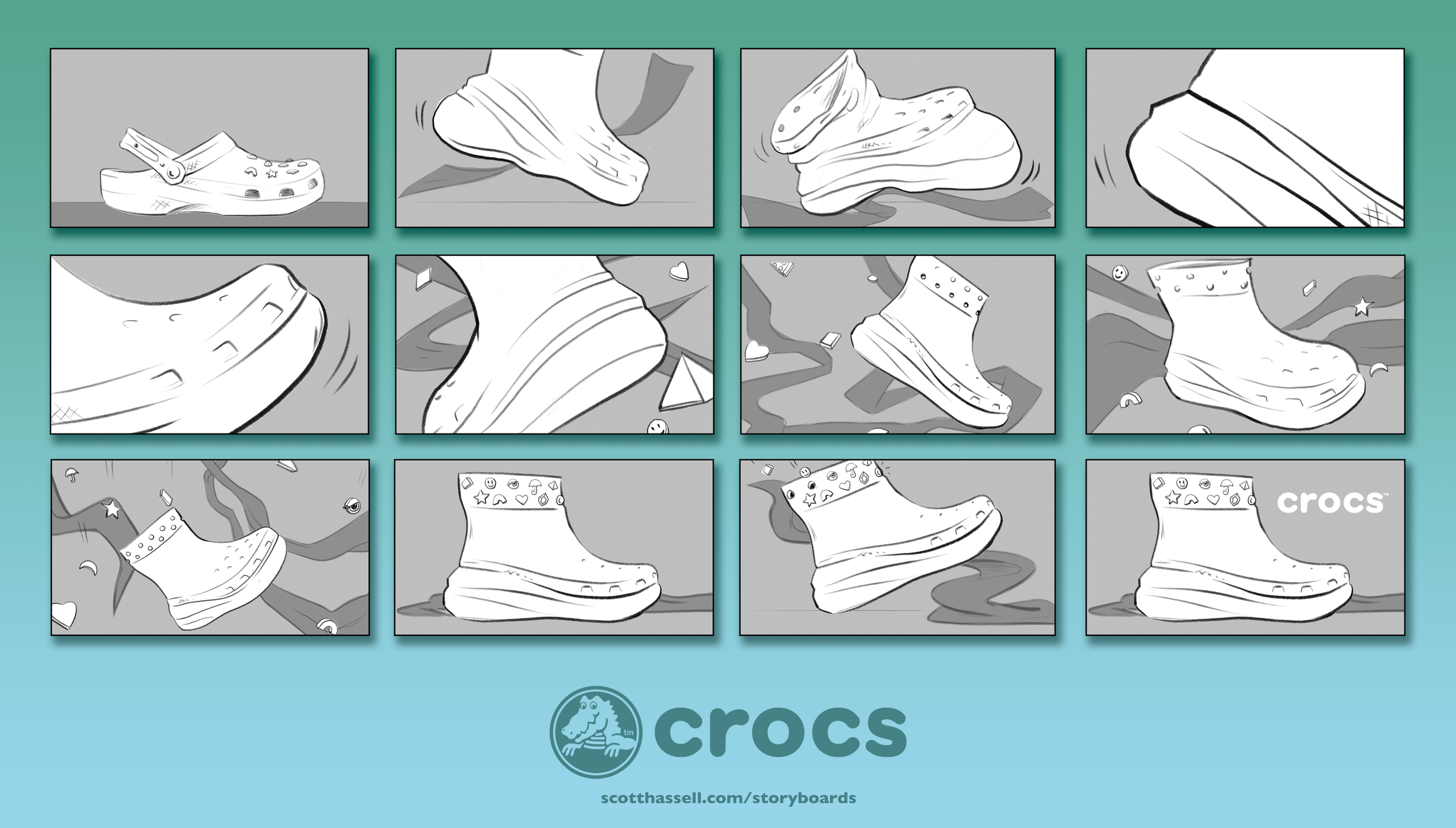 Crocs Rainbow storyboards