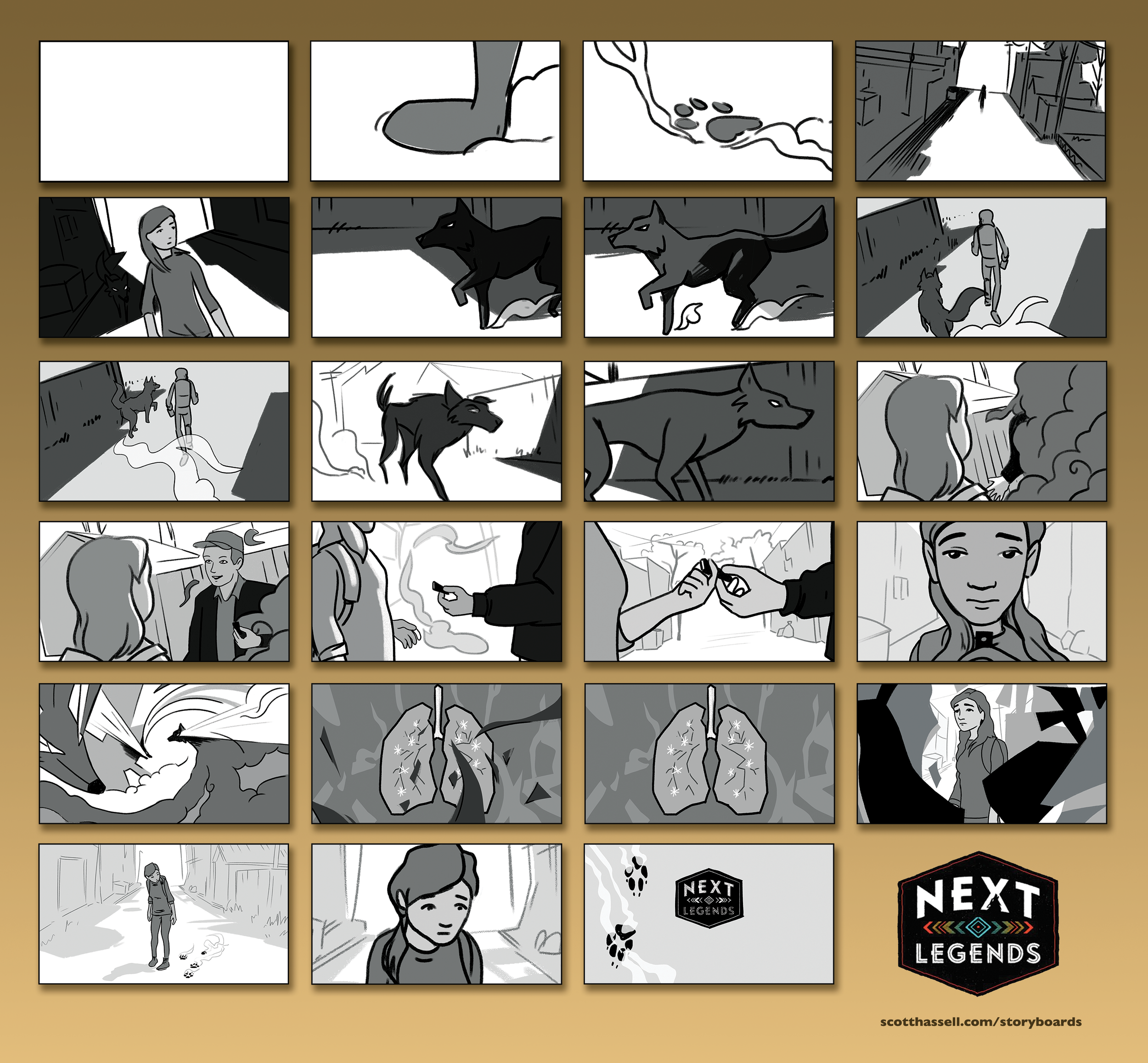 Next Legends Coyote storyboards