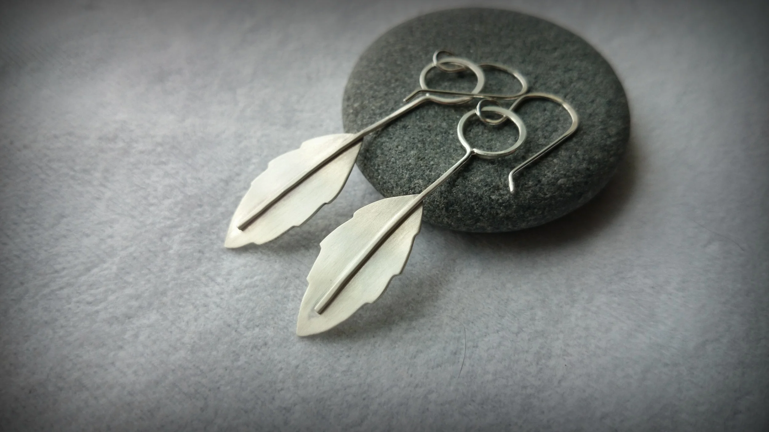 Sterling Silver Leaf Earrings