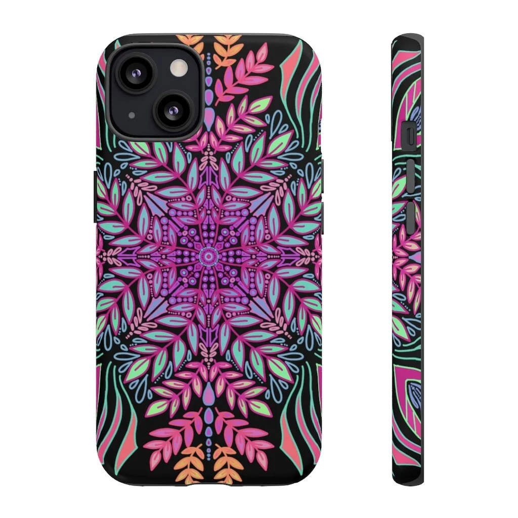 stylish phone case rainbow mandala