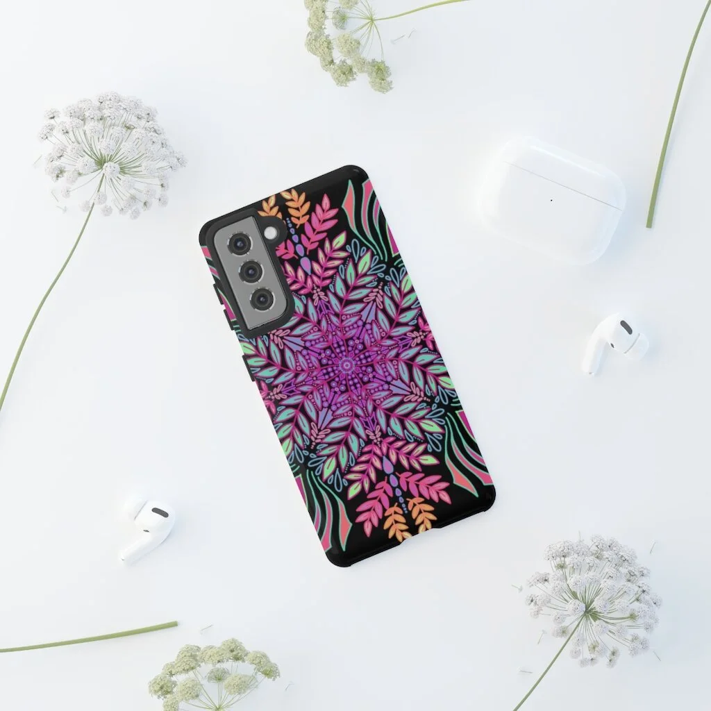 stylish phone case rainbow mandala