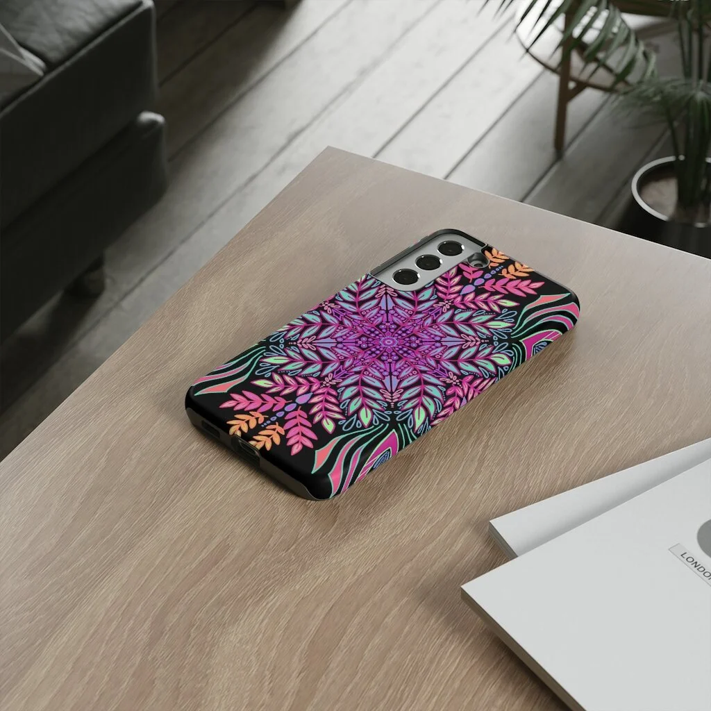stylish phone case rainbow mandala