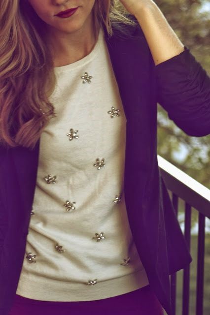 A jacket helps to tone down sparkle during the day.