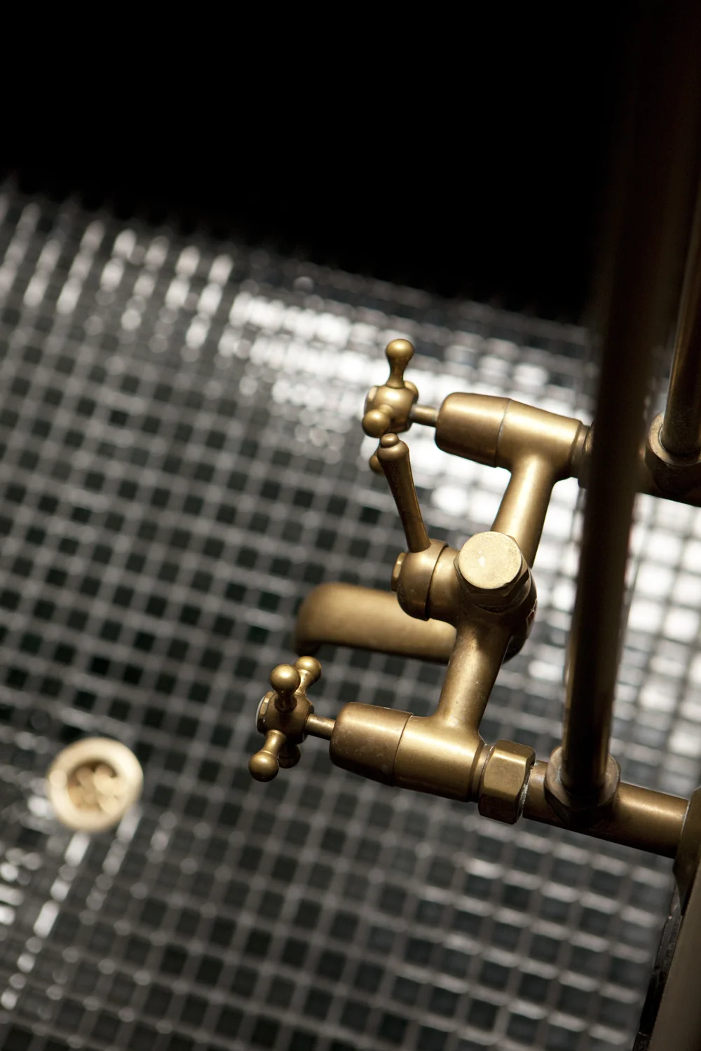 George Gorrow House by designer Marika Jarv // Brass tapware 