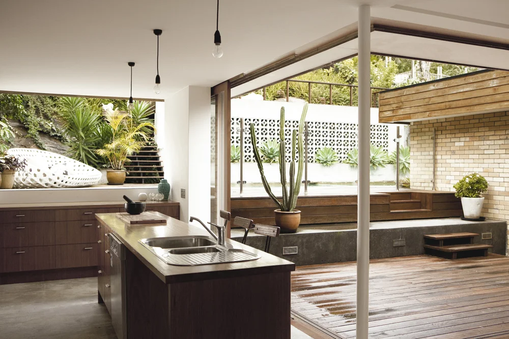 George Gorrow House by designer Marika Jarv // Kitchen & Courtyard