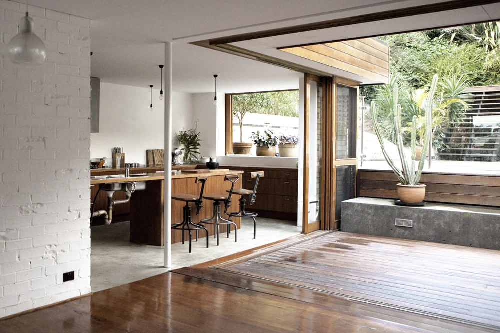George Gorrow House by designer Marika Jarv // Kitchen & Courtyard