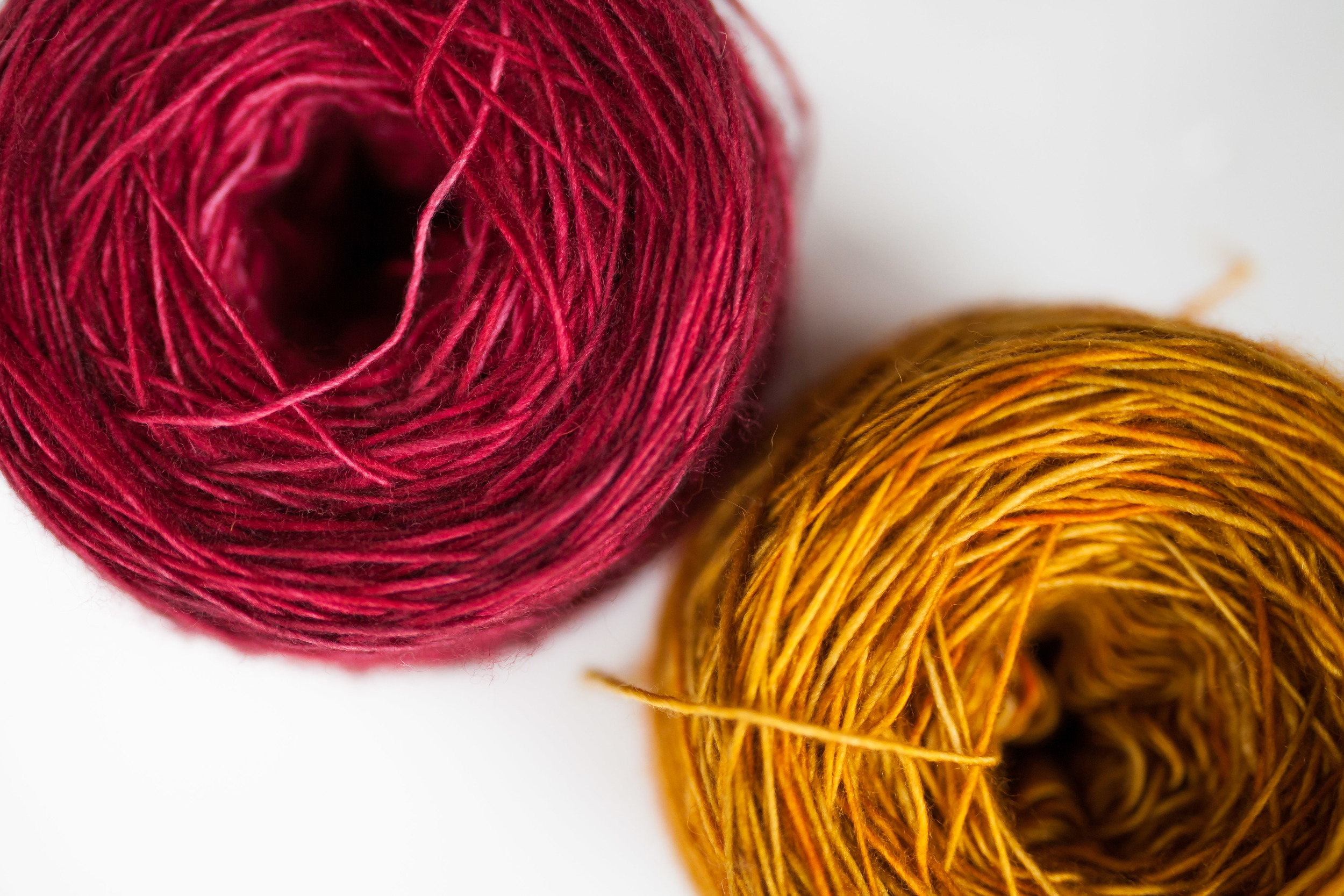 I burned my fingers from the friction of winding up the yarn.